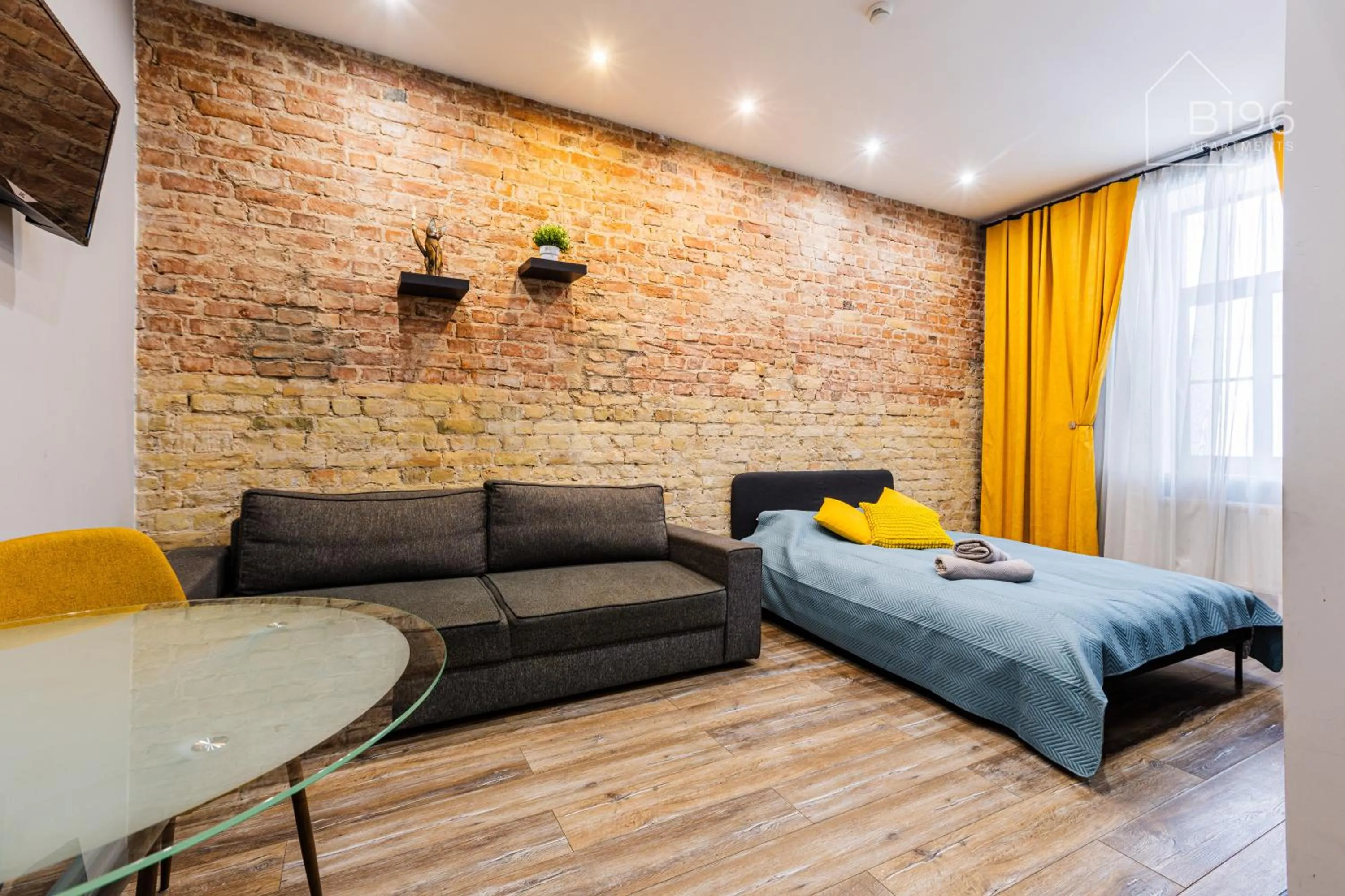 Photo of the whole room, Bed in ApartHotel Riga