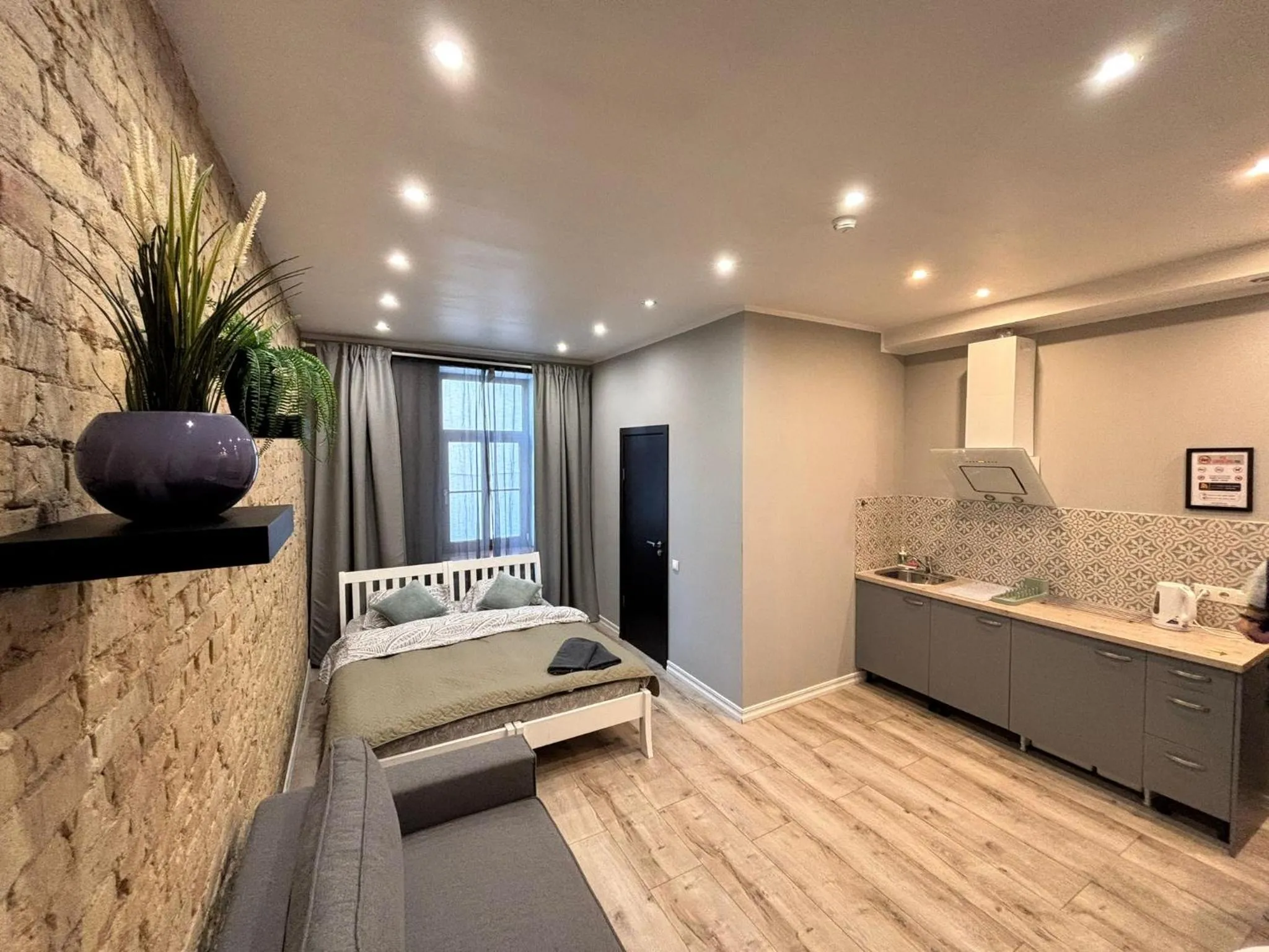 Bed in ApartHotel Riga