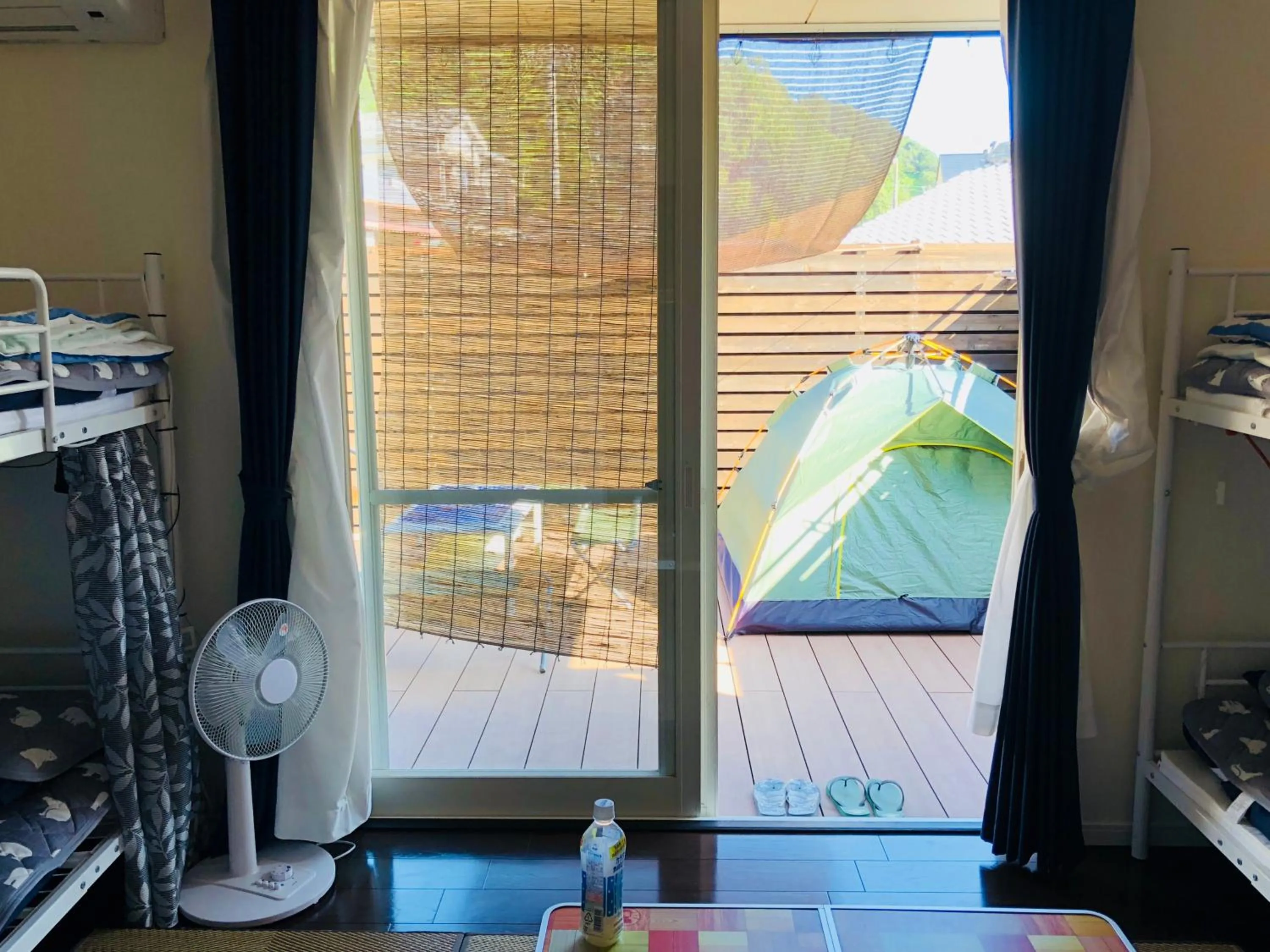 Balcony/Terrace in Ricco Mond Hills Apartment Houseアパートタイプの宿は宿泊者と接しない 安全な宿