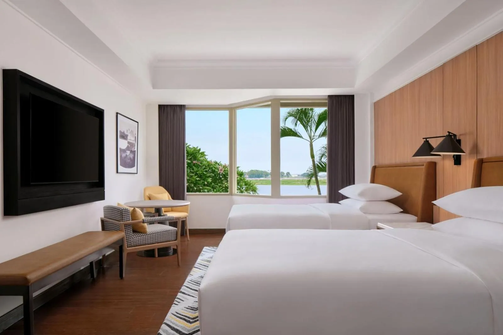 Natural landscape, Bed in Sheraton Jakarta Soekarno Hatta Airport