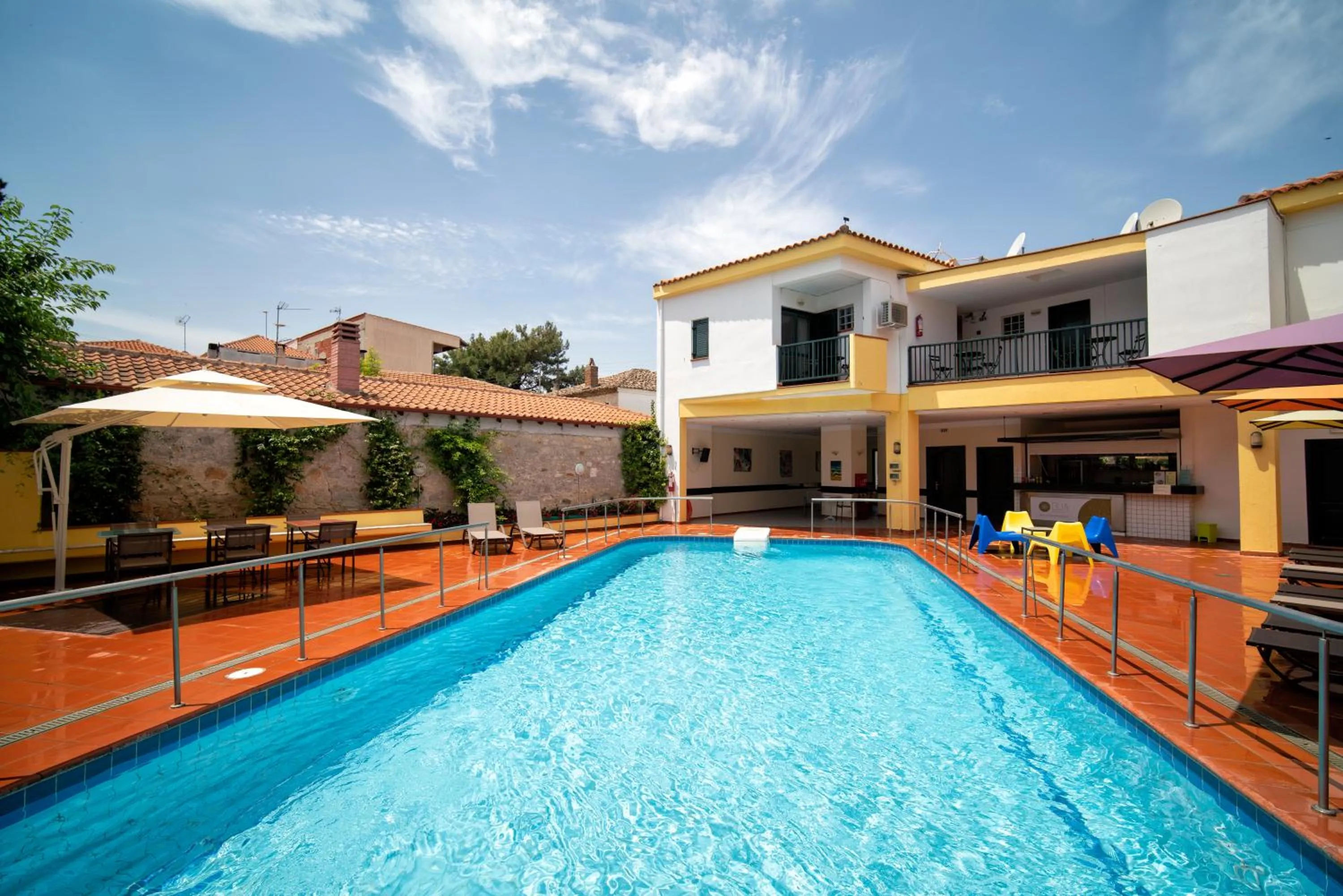 Pool view in Elia Apartments