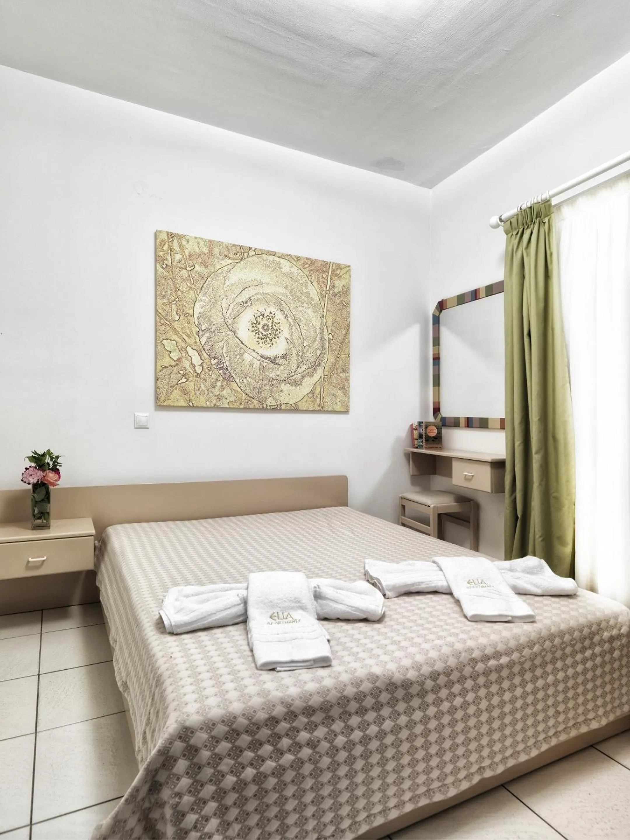 Bed in Elia Apartments