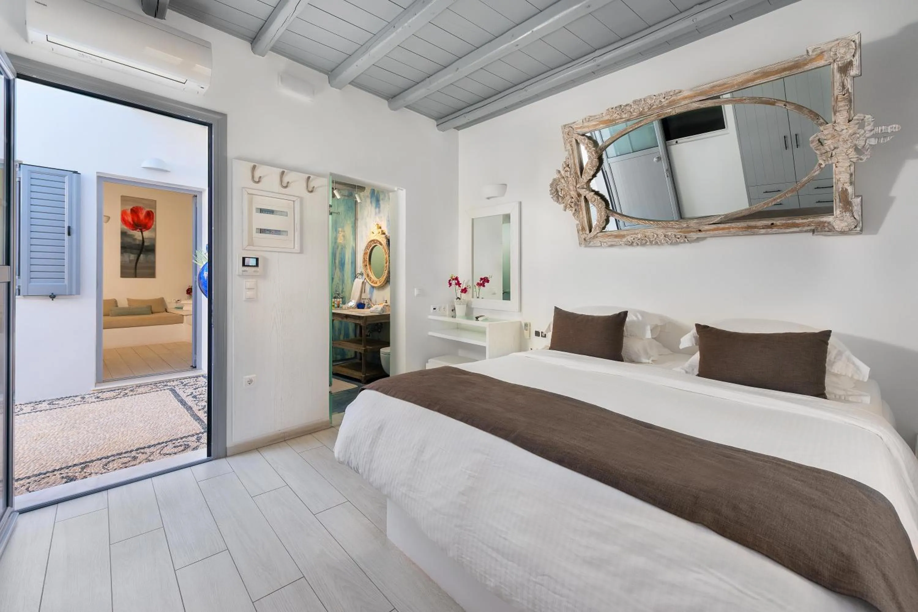 Photo of the whole room, Bed in Lindos Shore Boutique Villa with sea view