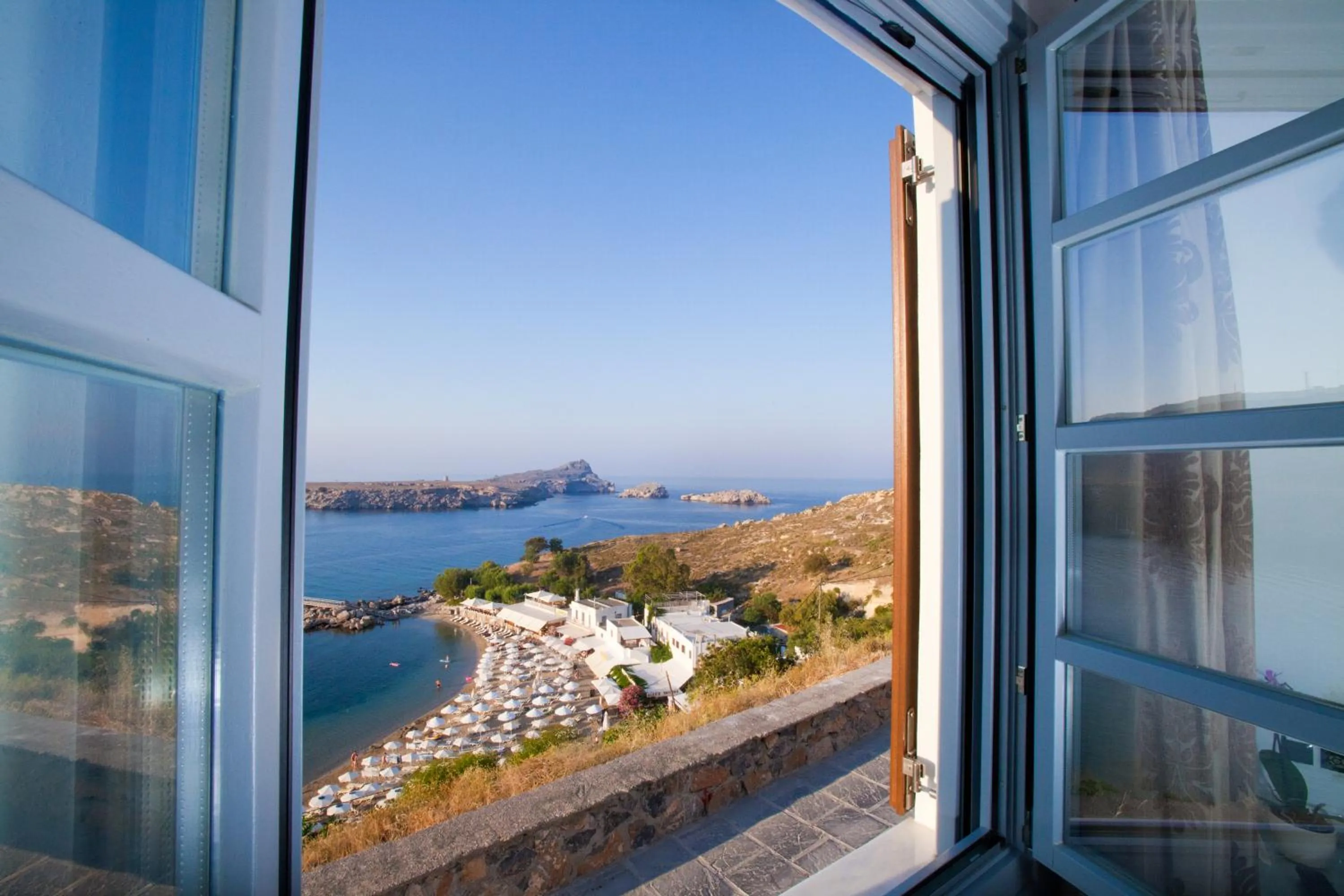 Sea view in Lindos Shore Boutique Villa with sea view