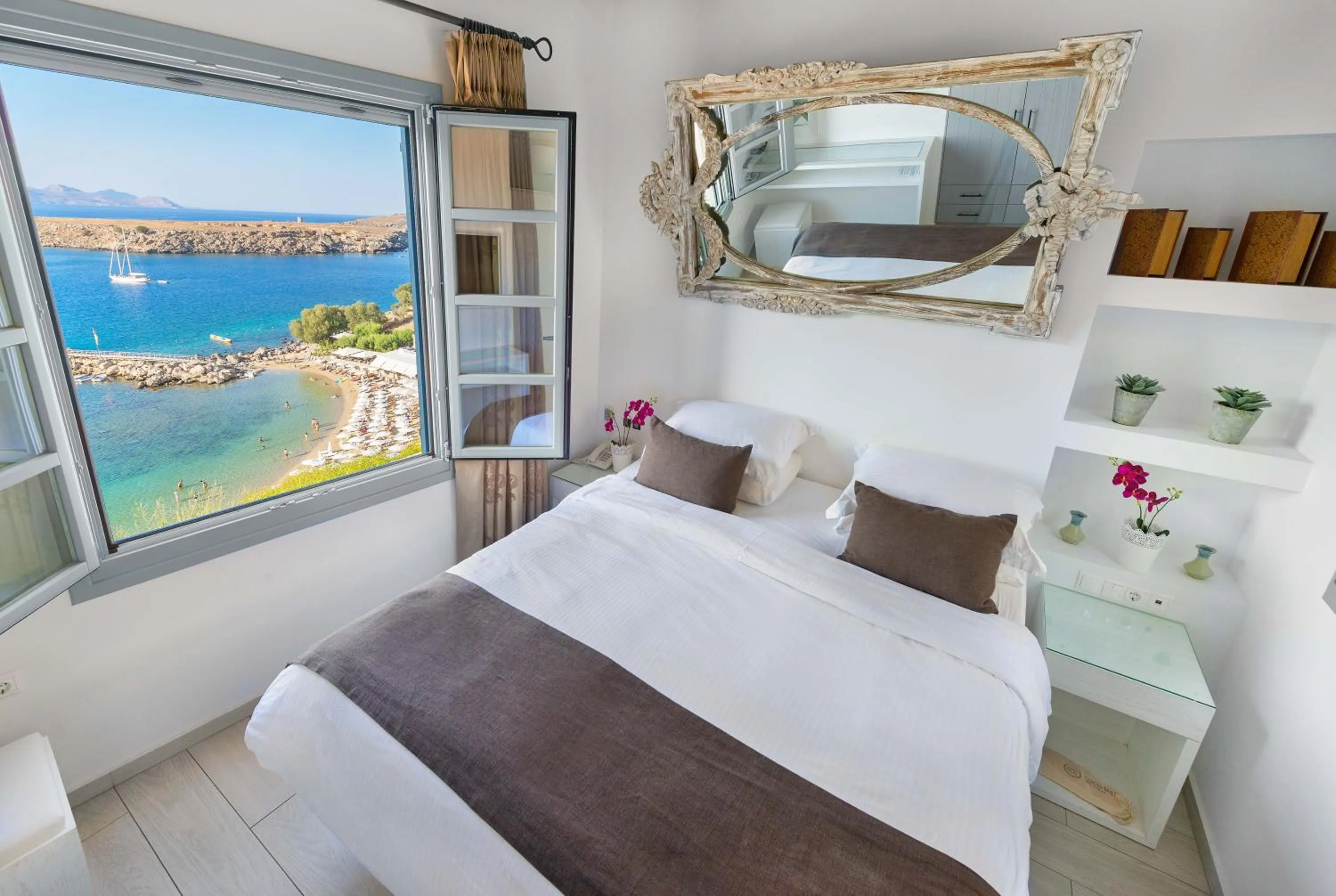 Day, Bed in Lindos Shore Boutique Villa with sea view