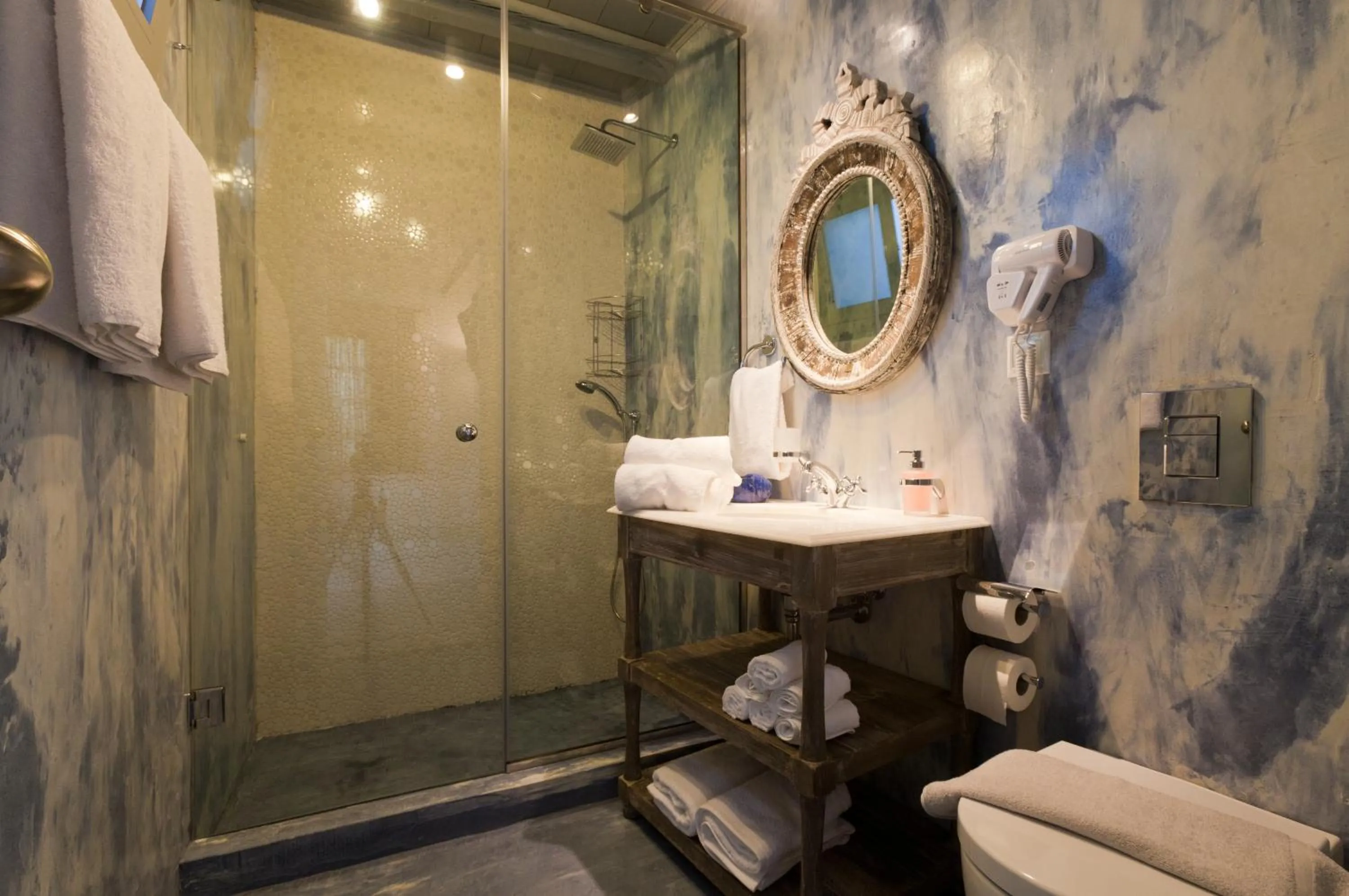 Bathroom in Lindos Shore Boutique Villa with sea view
