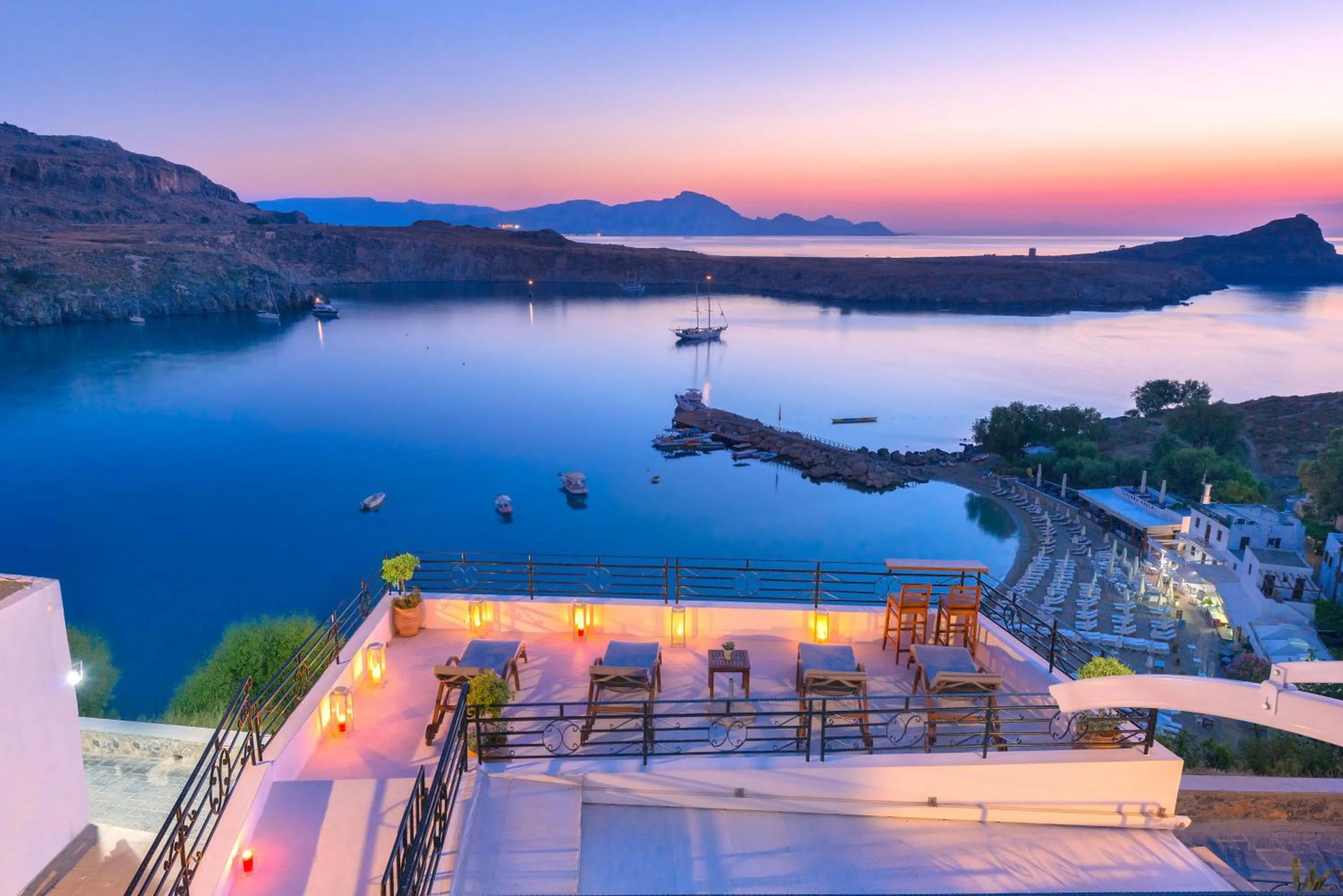 Natural landscape in Lindos Shore Boutique Villa with sea view