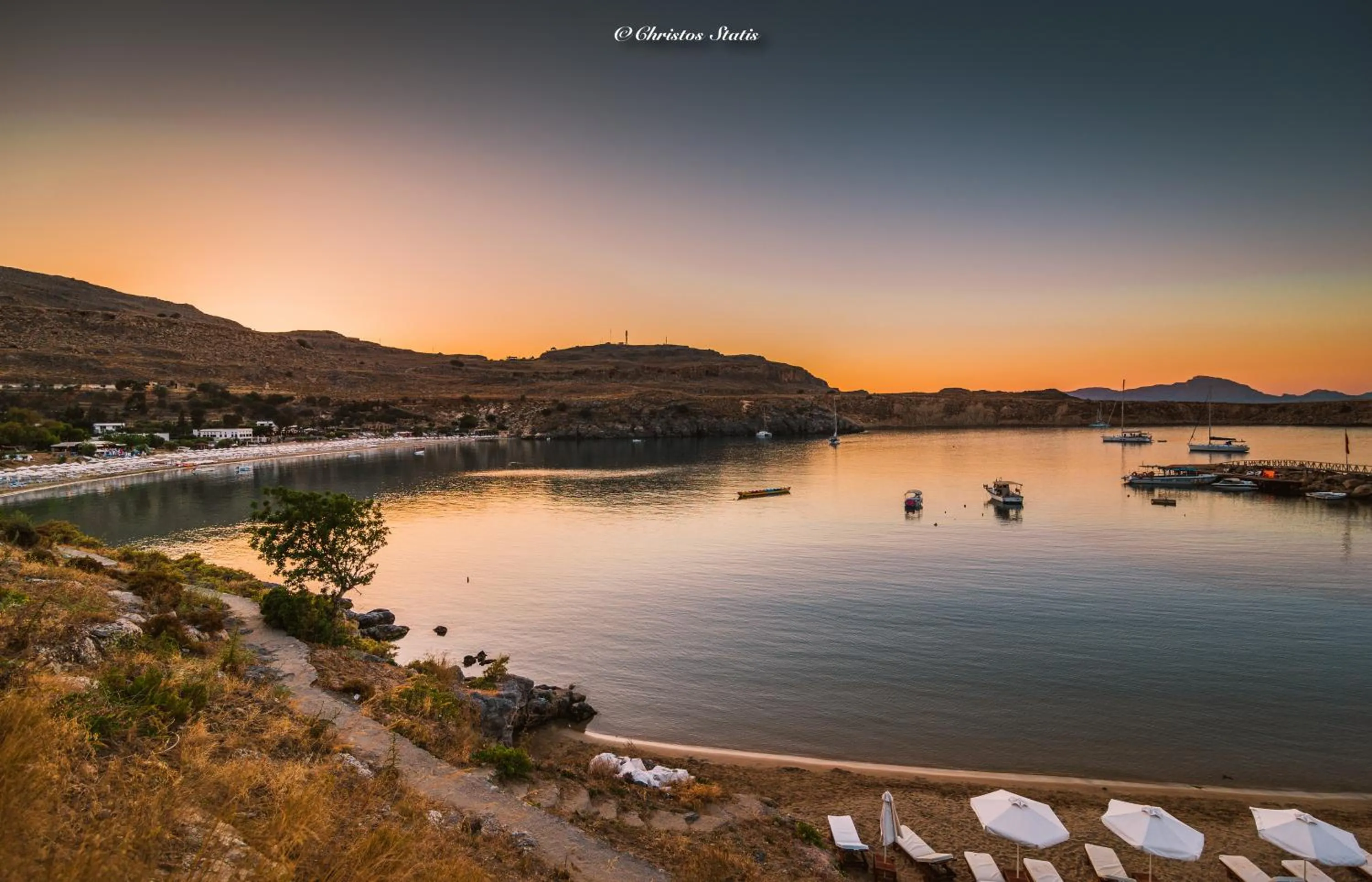 Natural landscape in Lindos Shore Boutique Villa with sea view