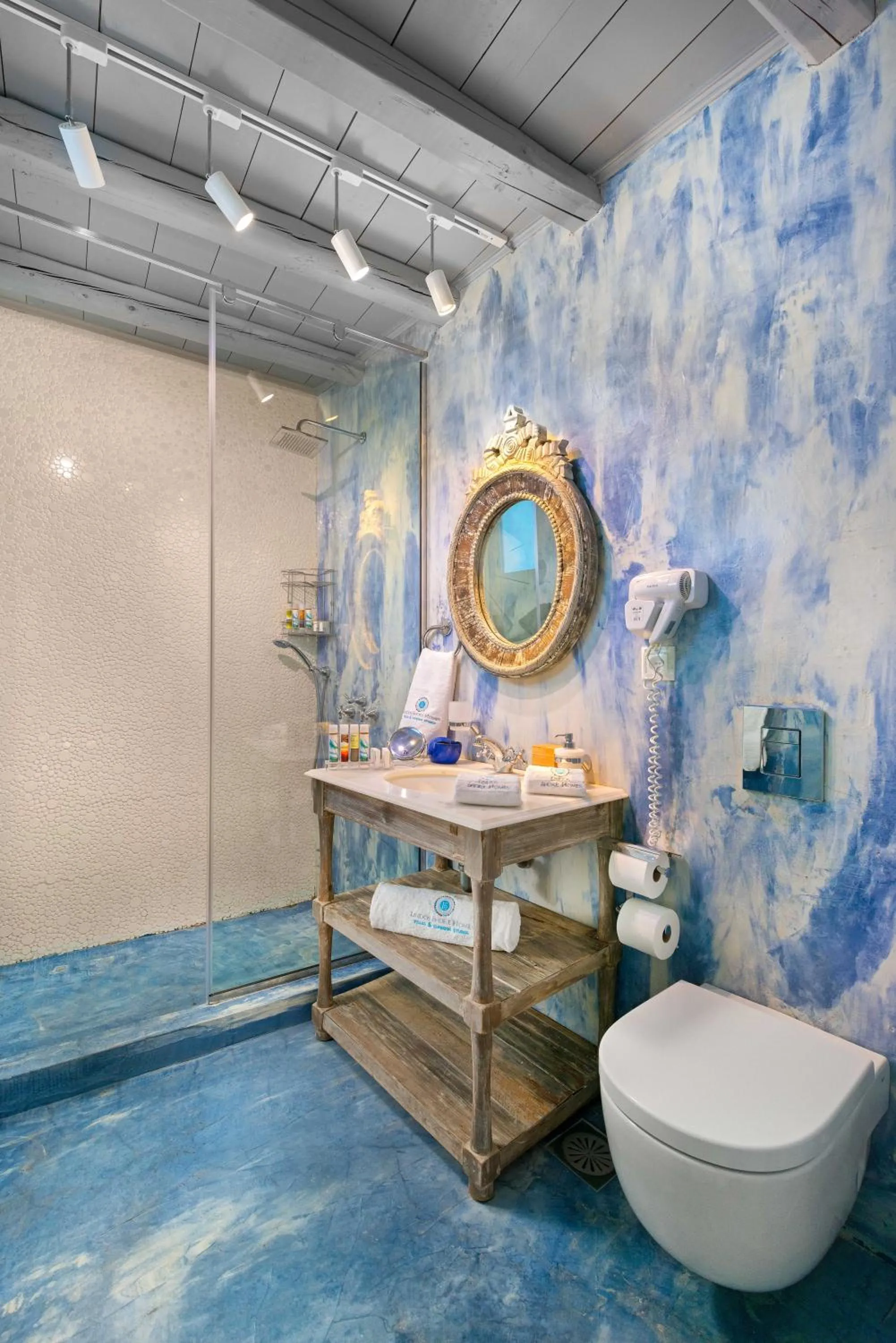 Bathroom in Lindos Shore Boutique Villa with sea view
