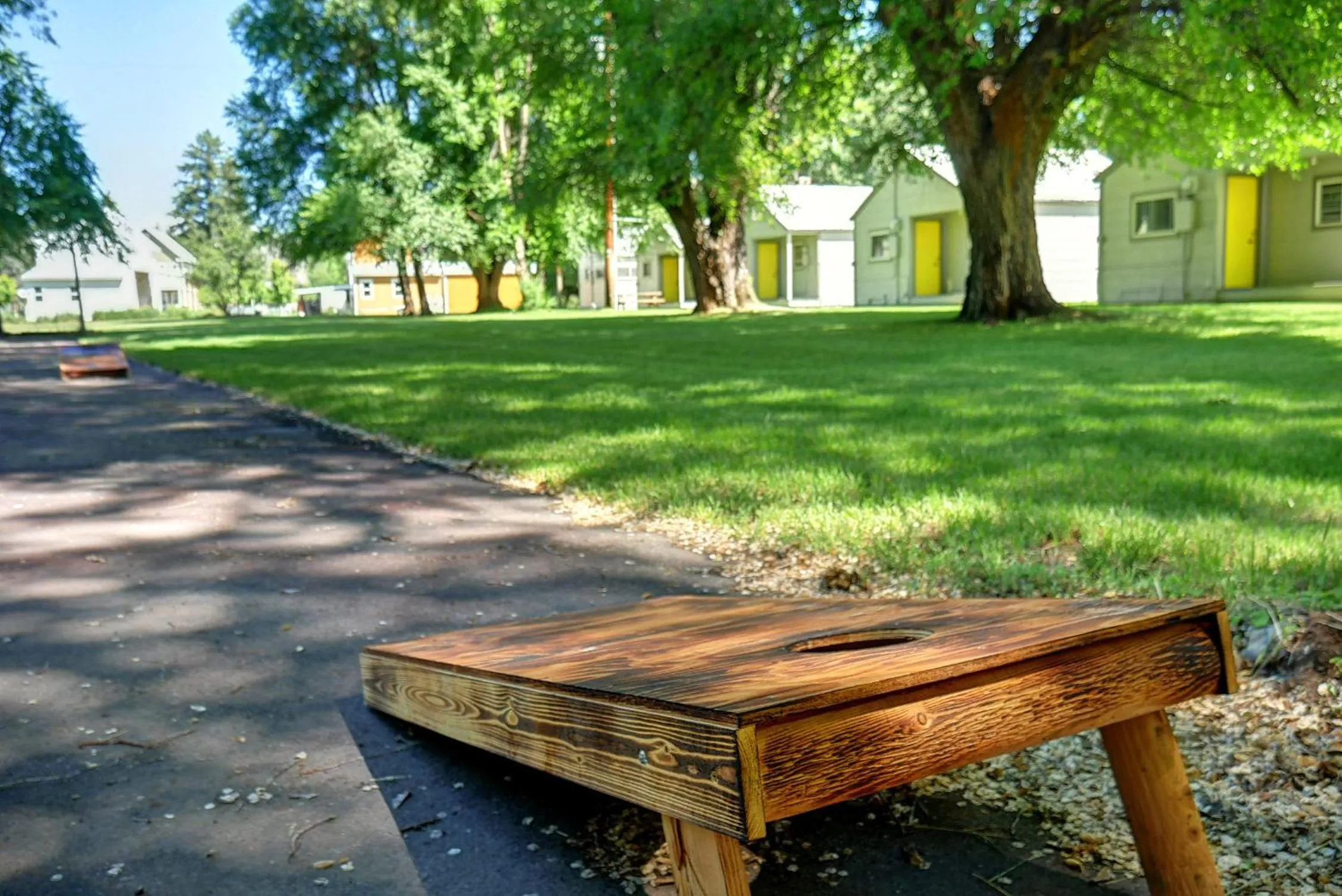 Garden view in Idle A While Cabins