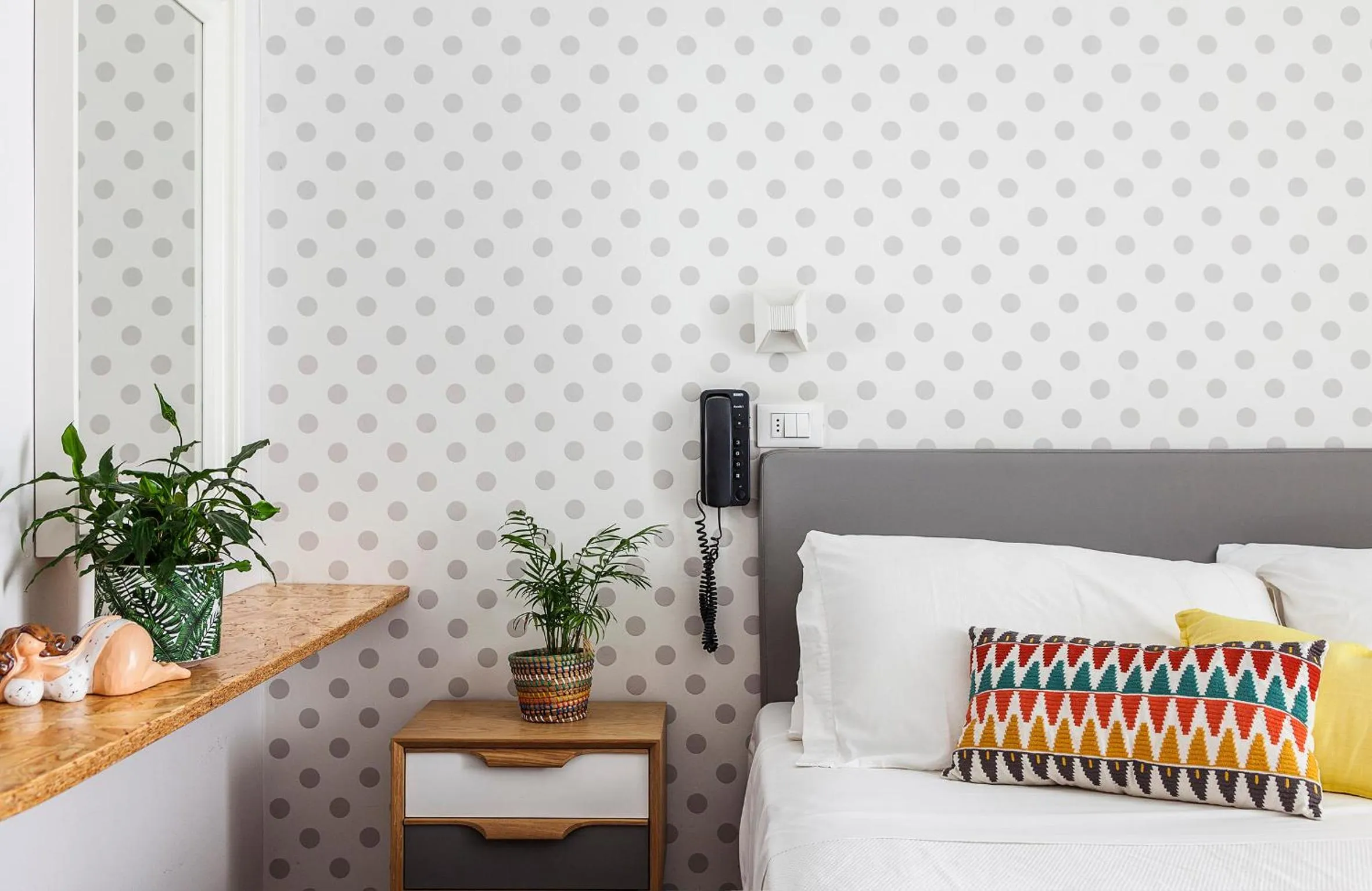 Decorative detail, Bed in Hotel Madison