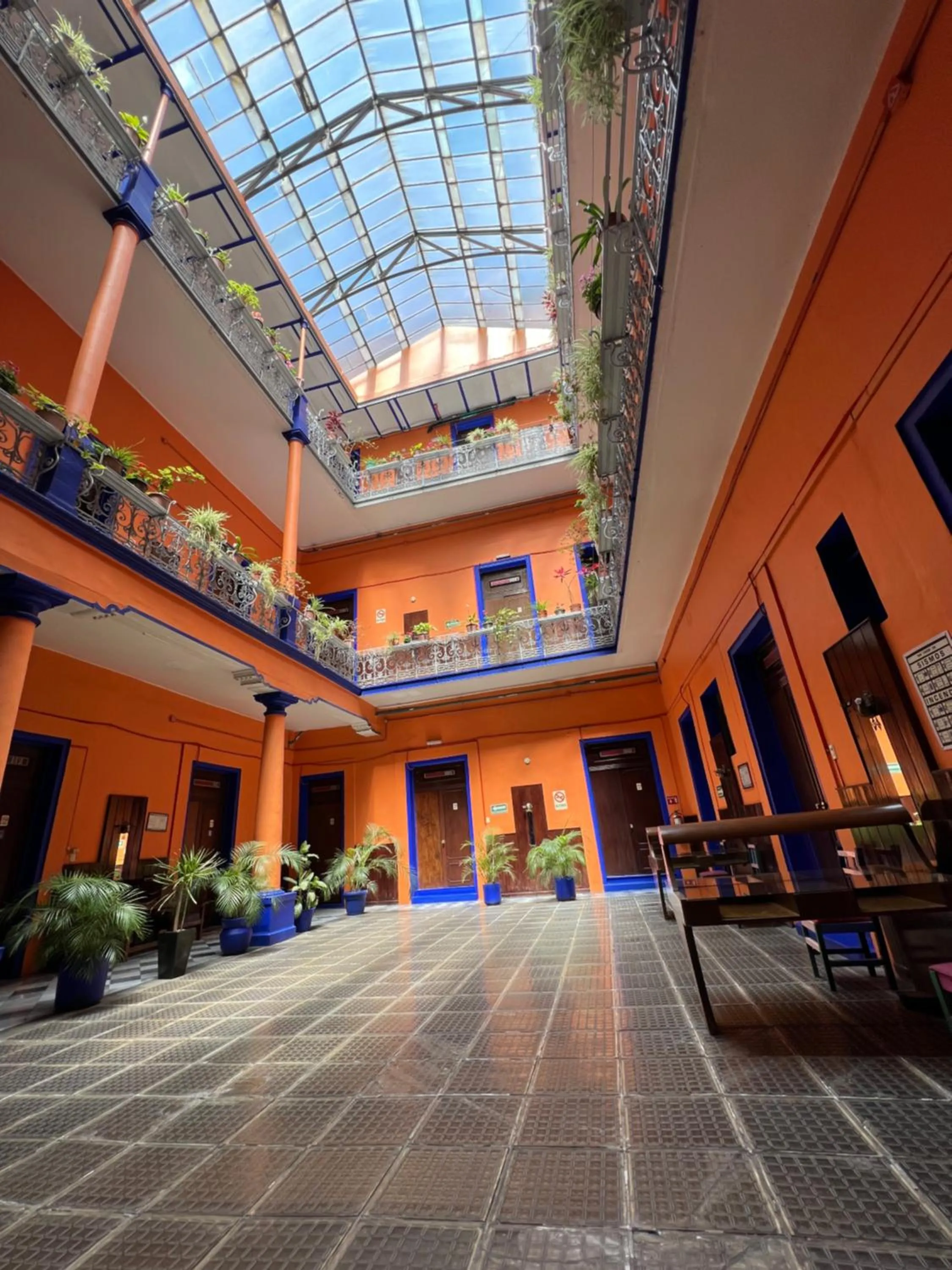 Inner courtyard view in Hotel Isabel