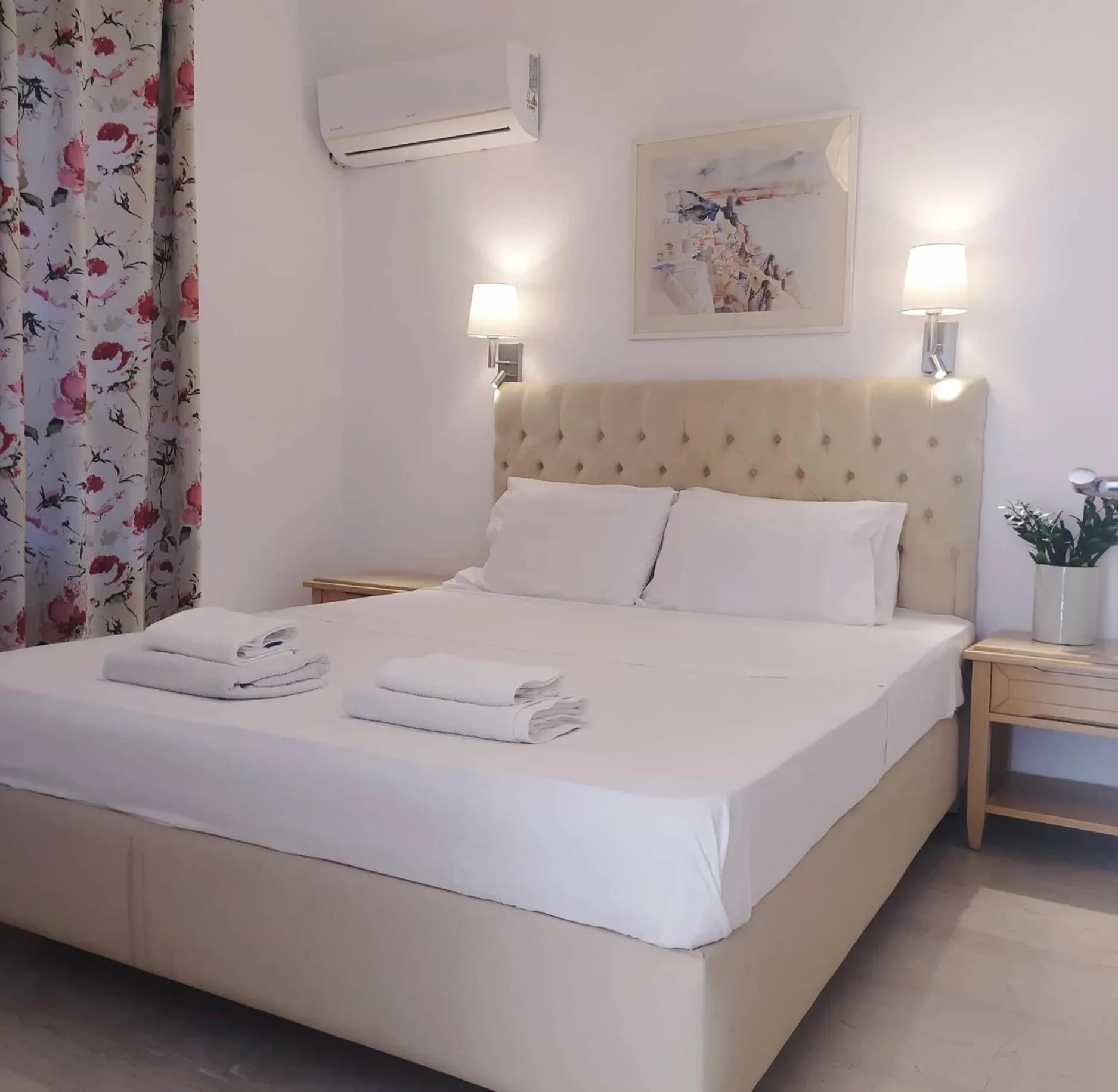 Bed in Alykes Family Resort