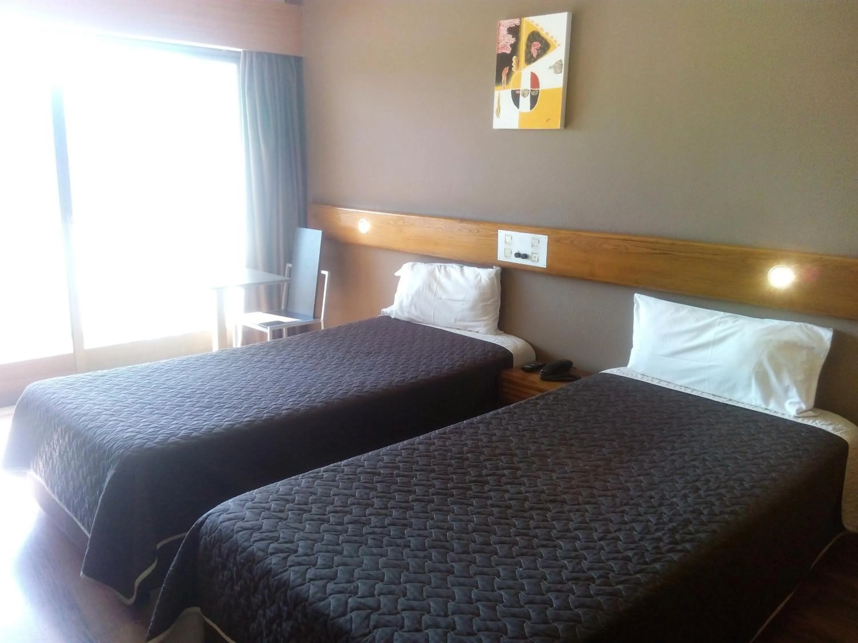 Bed in Hotel Meia Lua