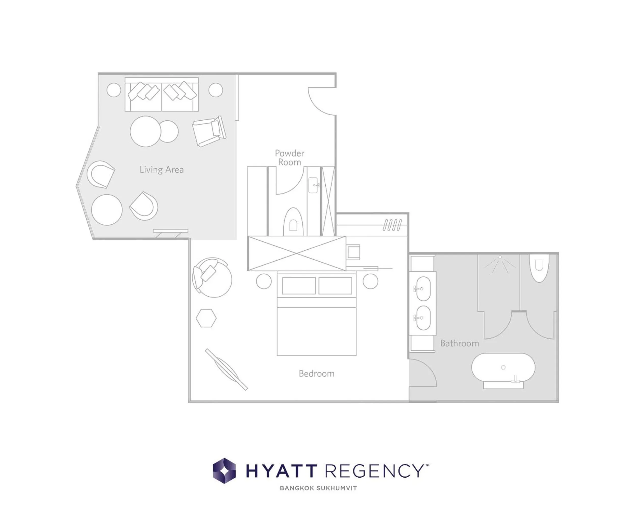 Floor plan in Hyatt Regency Bangkok Sukhumvit
