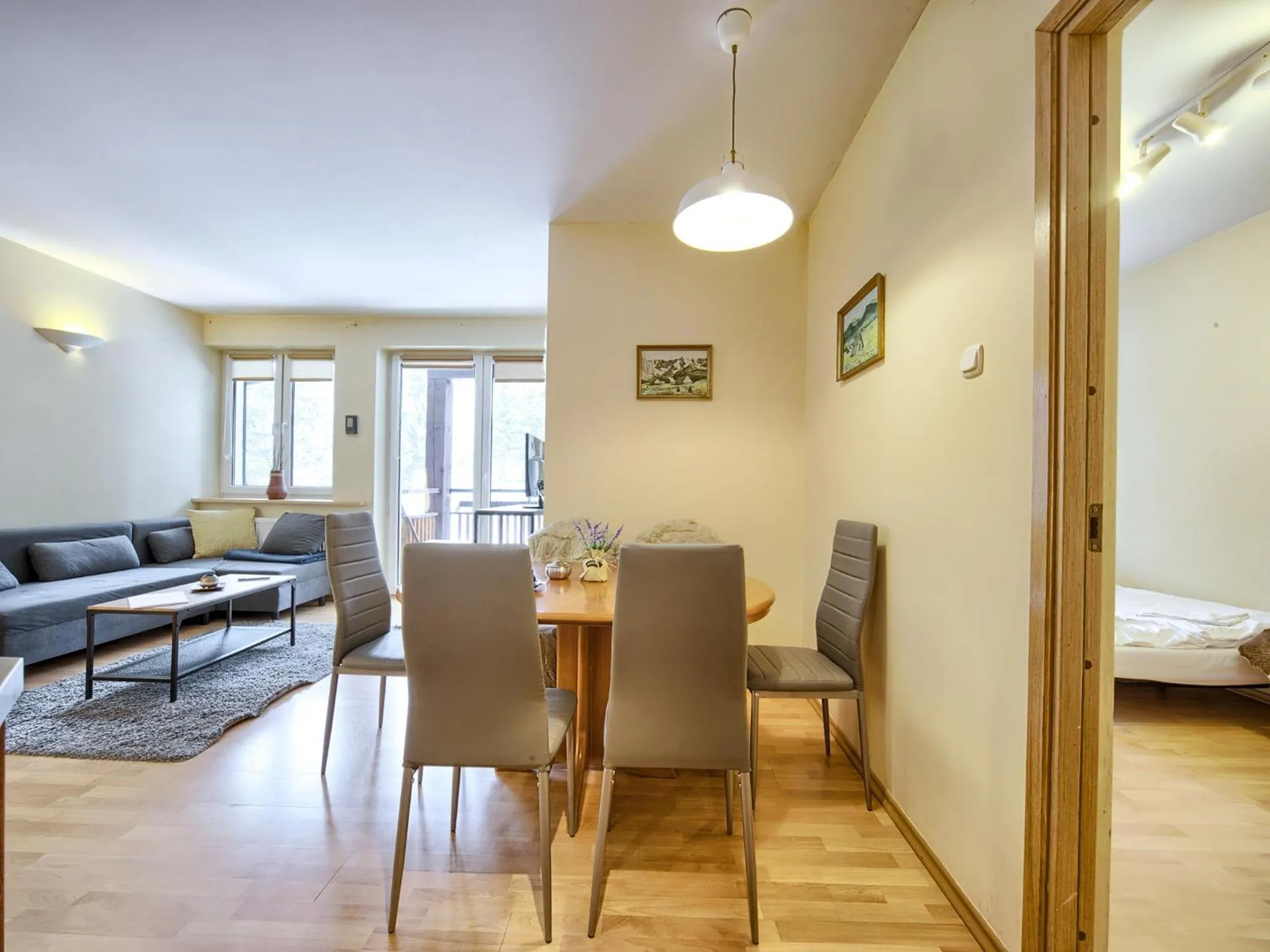 Living room, Bed in VisitZakopane - Nosal Apartment