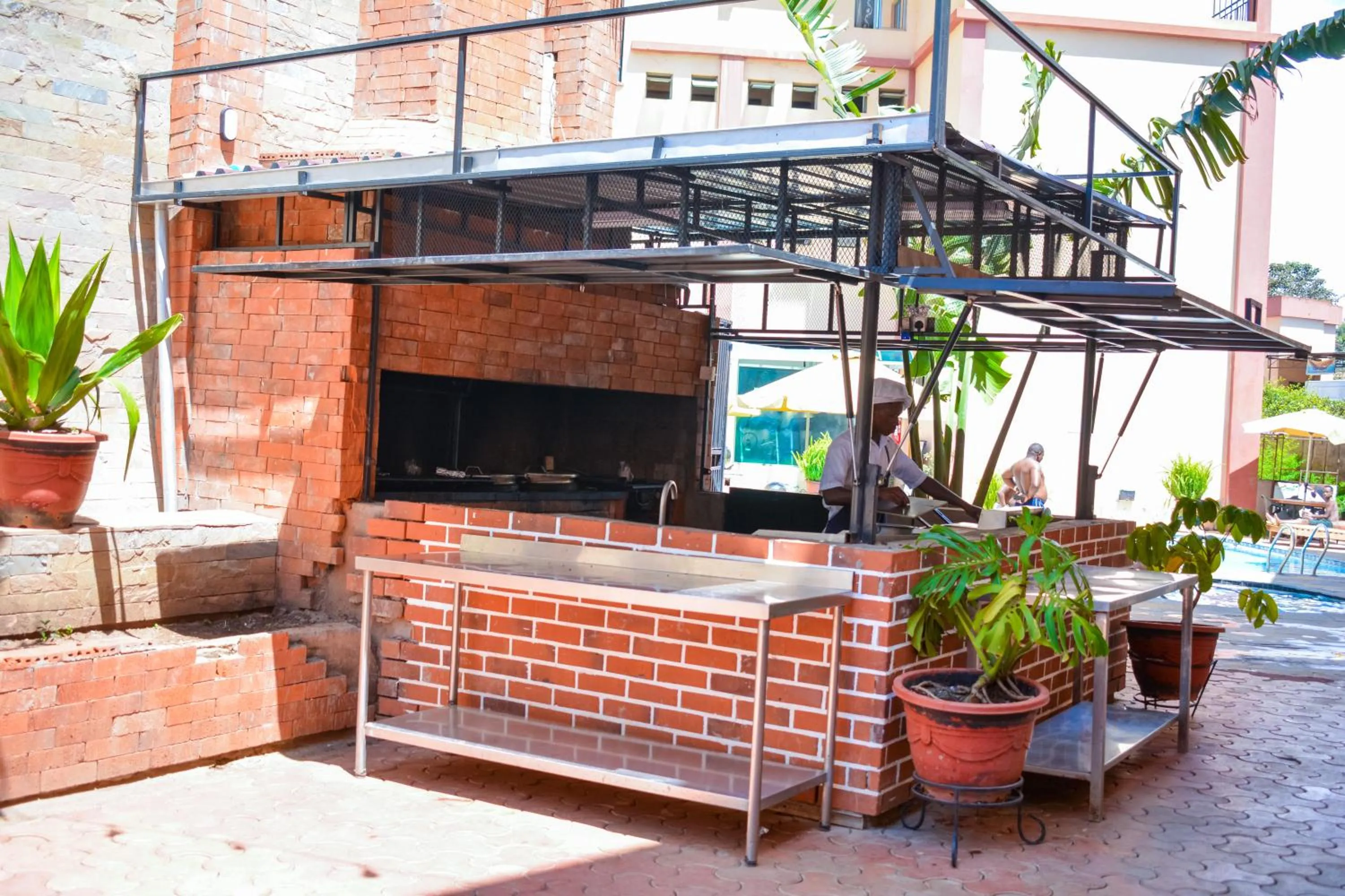 BBQ facilities in Omega Gardens Hotel