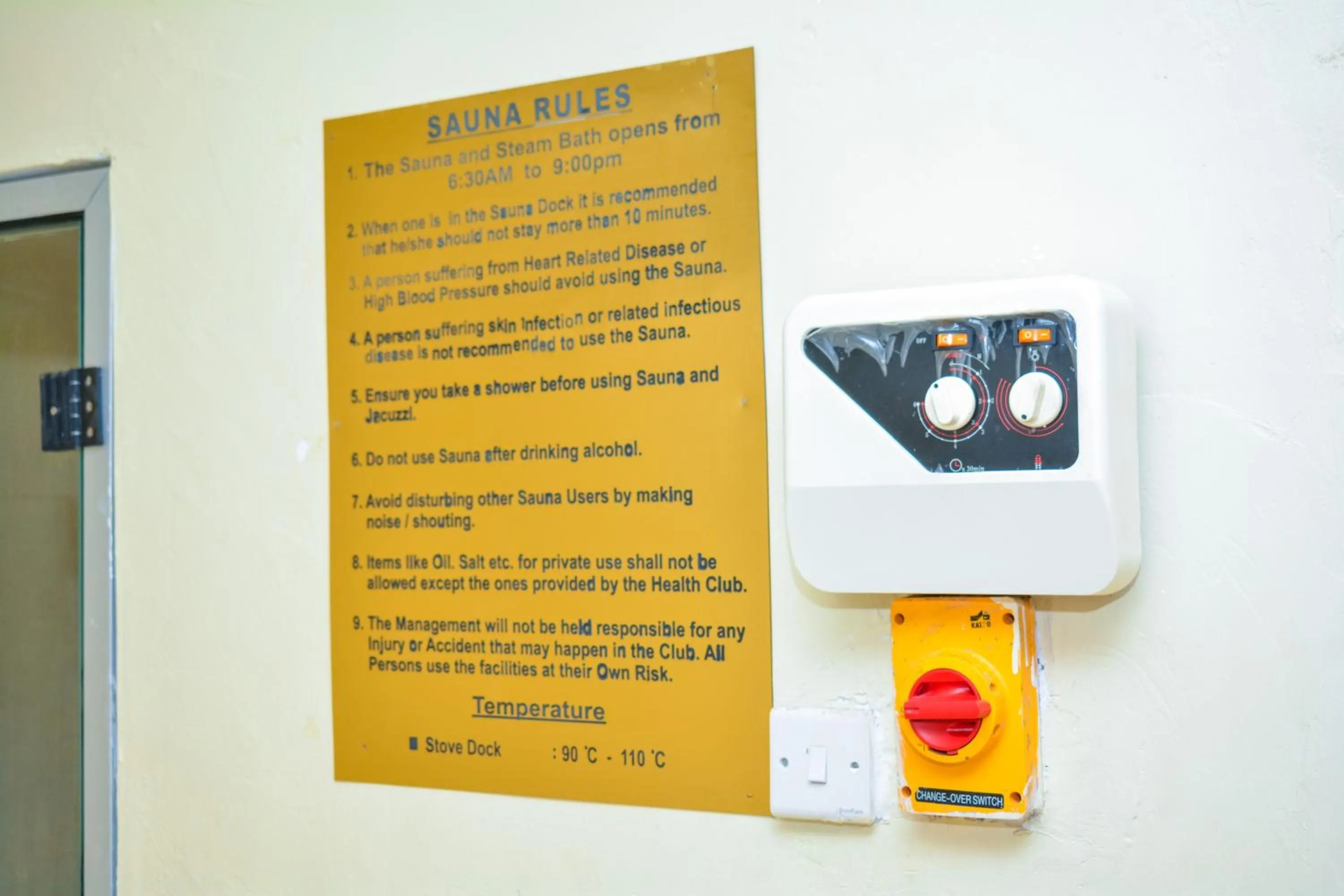 Text overlay in Omega Gardens Hotel