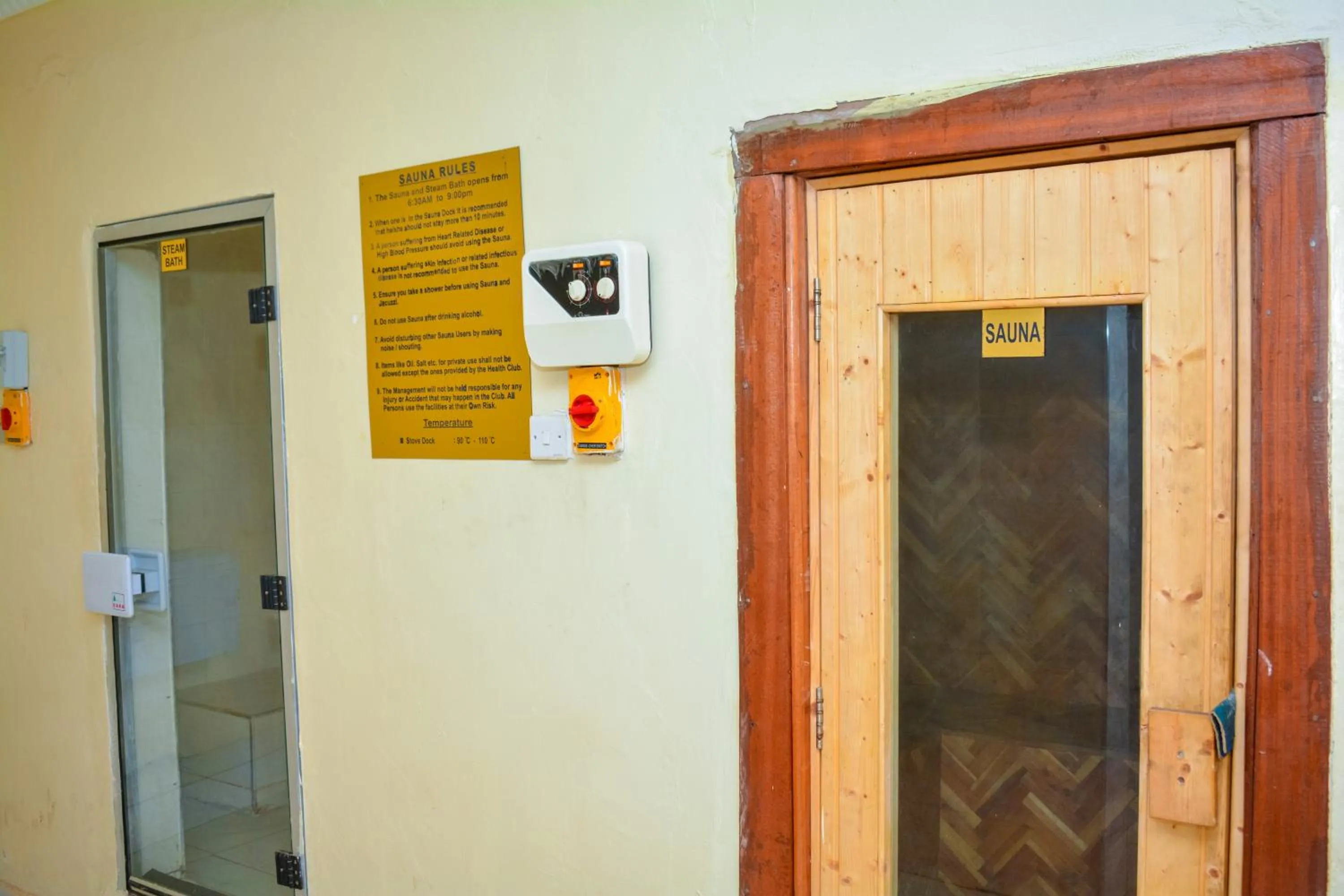 Sauna in Omega Gardens Hotel