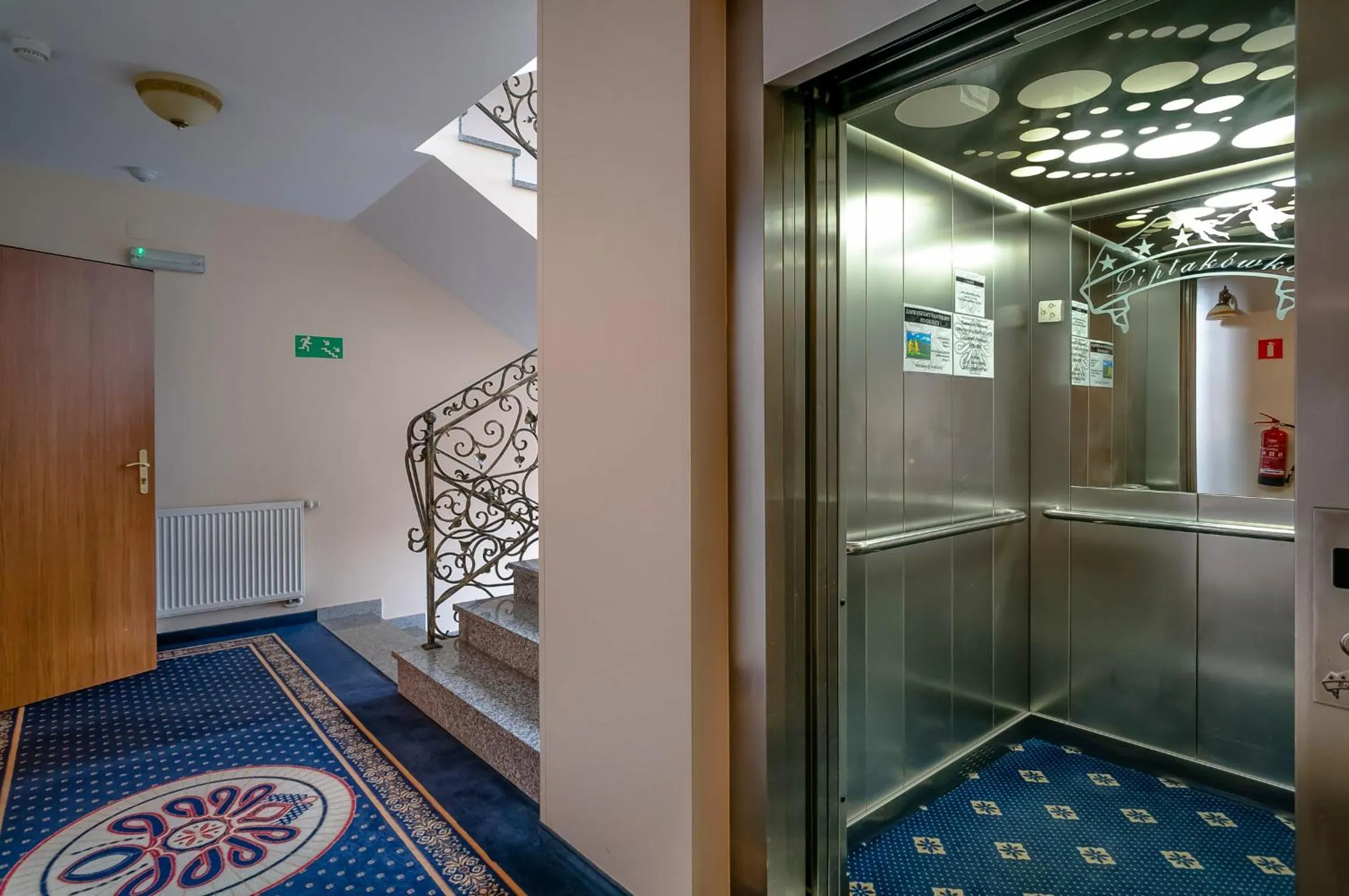 elevator in Hotel Liptakówka