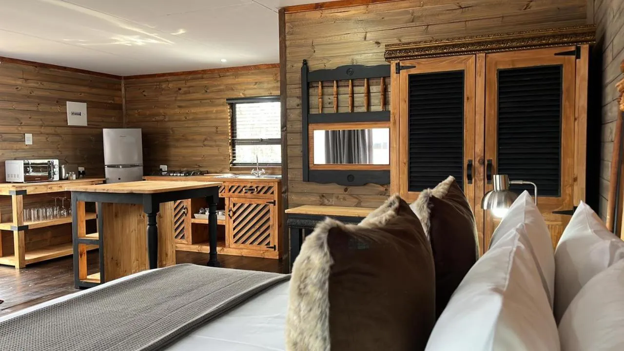 Bed in River Rock Lodge