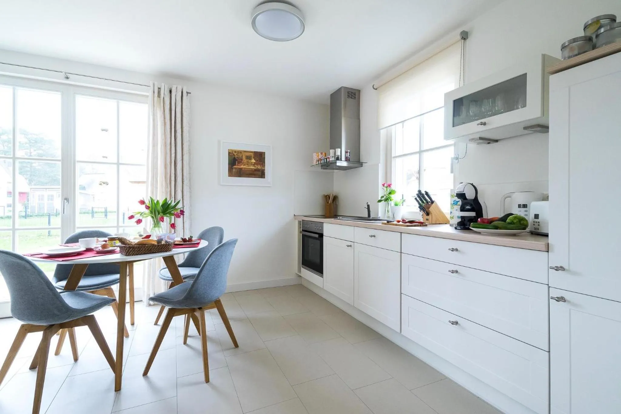 Kitchen or kitchenette in Ferienhaus Stella