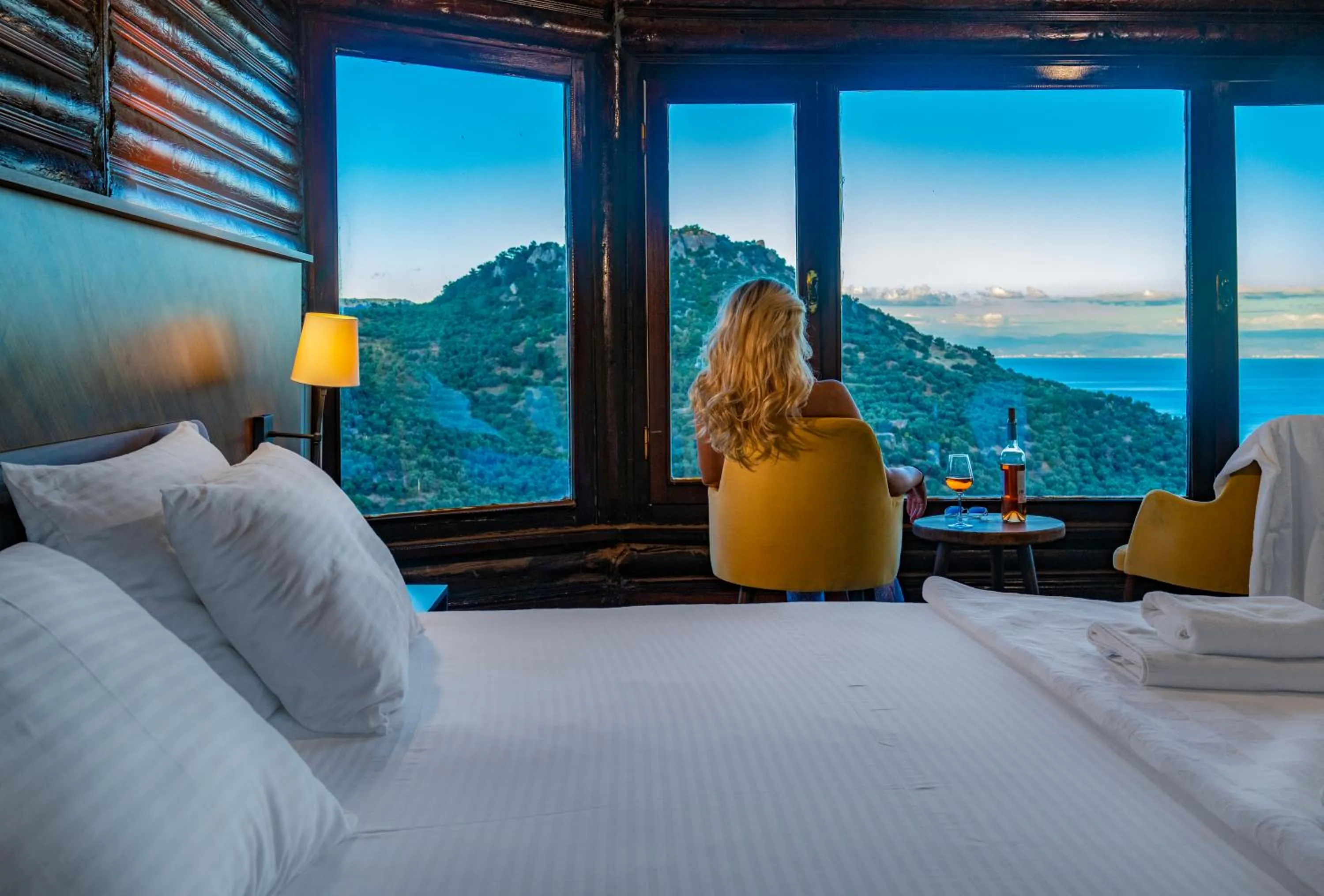 Natural landscape, Bed in Assos Kartal Yuvasi Hotel