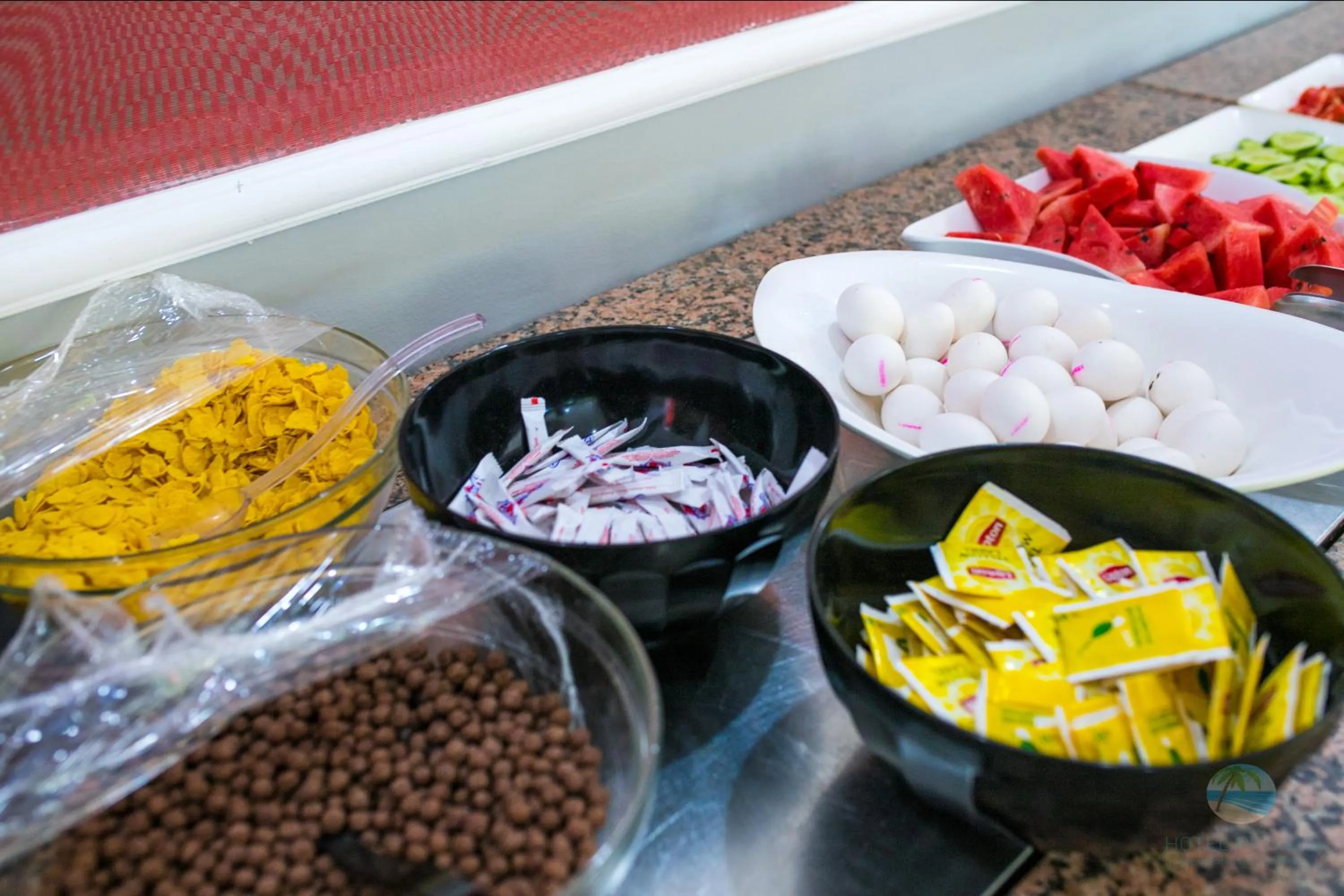 Buffet breakfast in Private Hotel