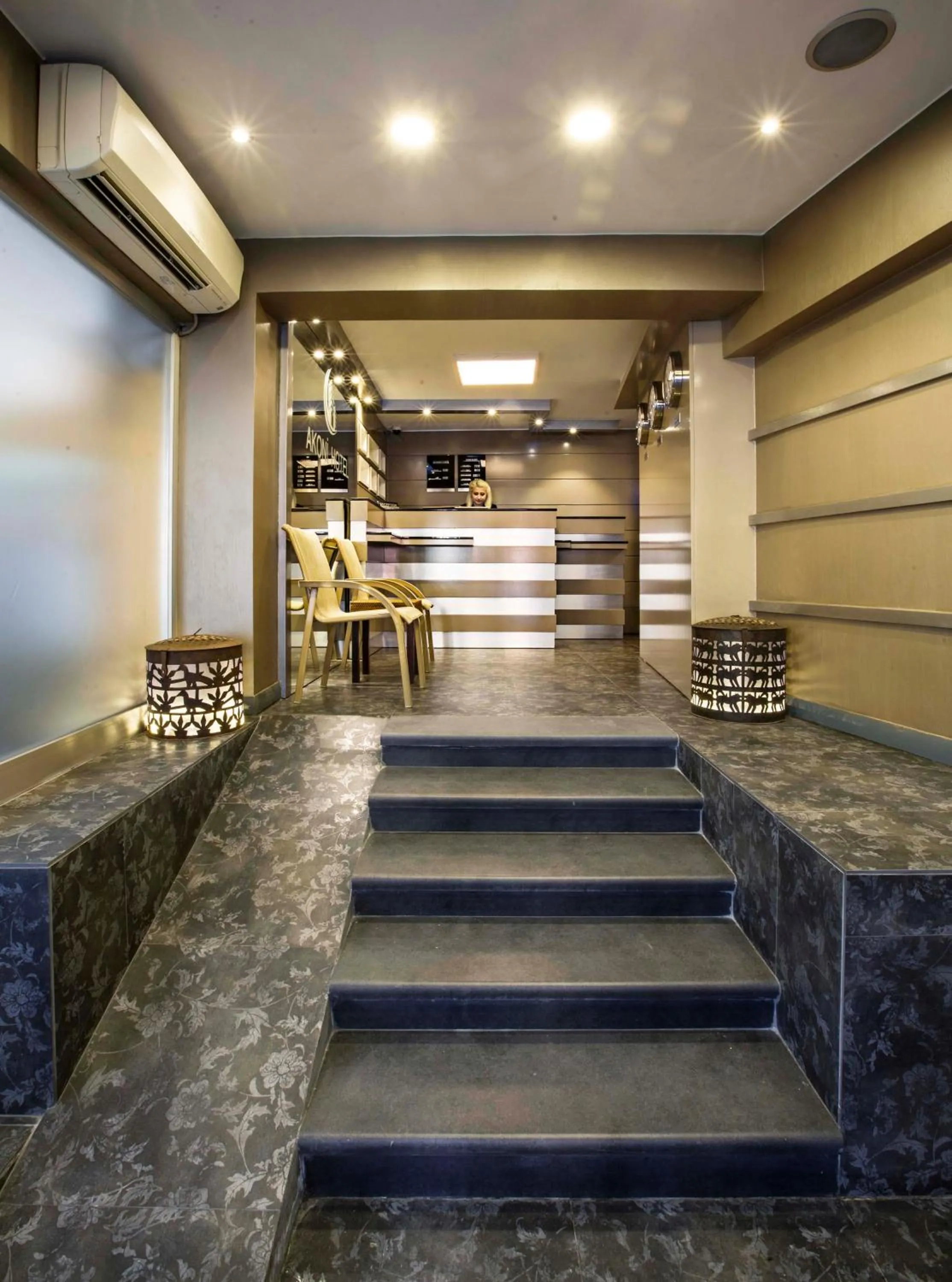 Facade/entrance in Akoni Hotel