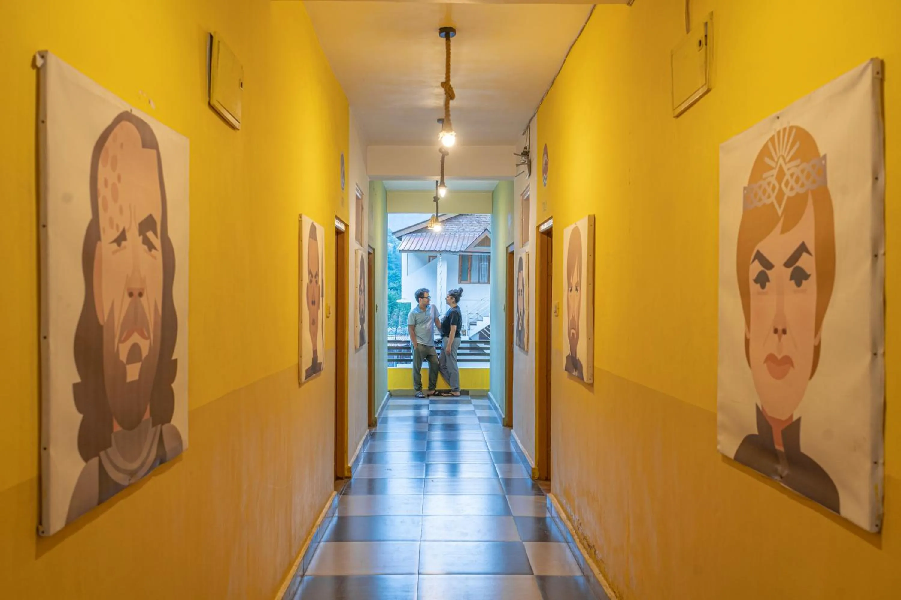 People in Whoopers Hostel Kasol