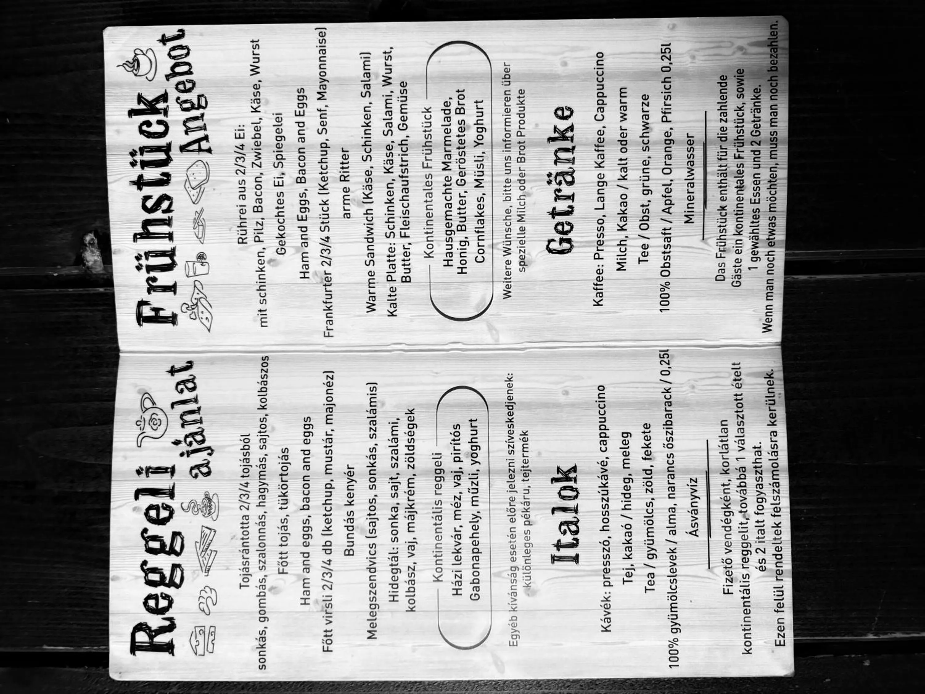 Breakfast in Hét Pecsét Fogadó Étterem