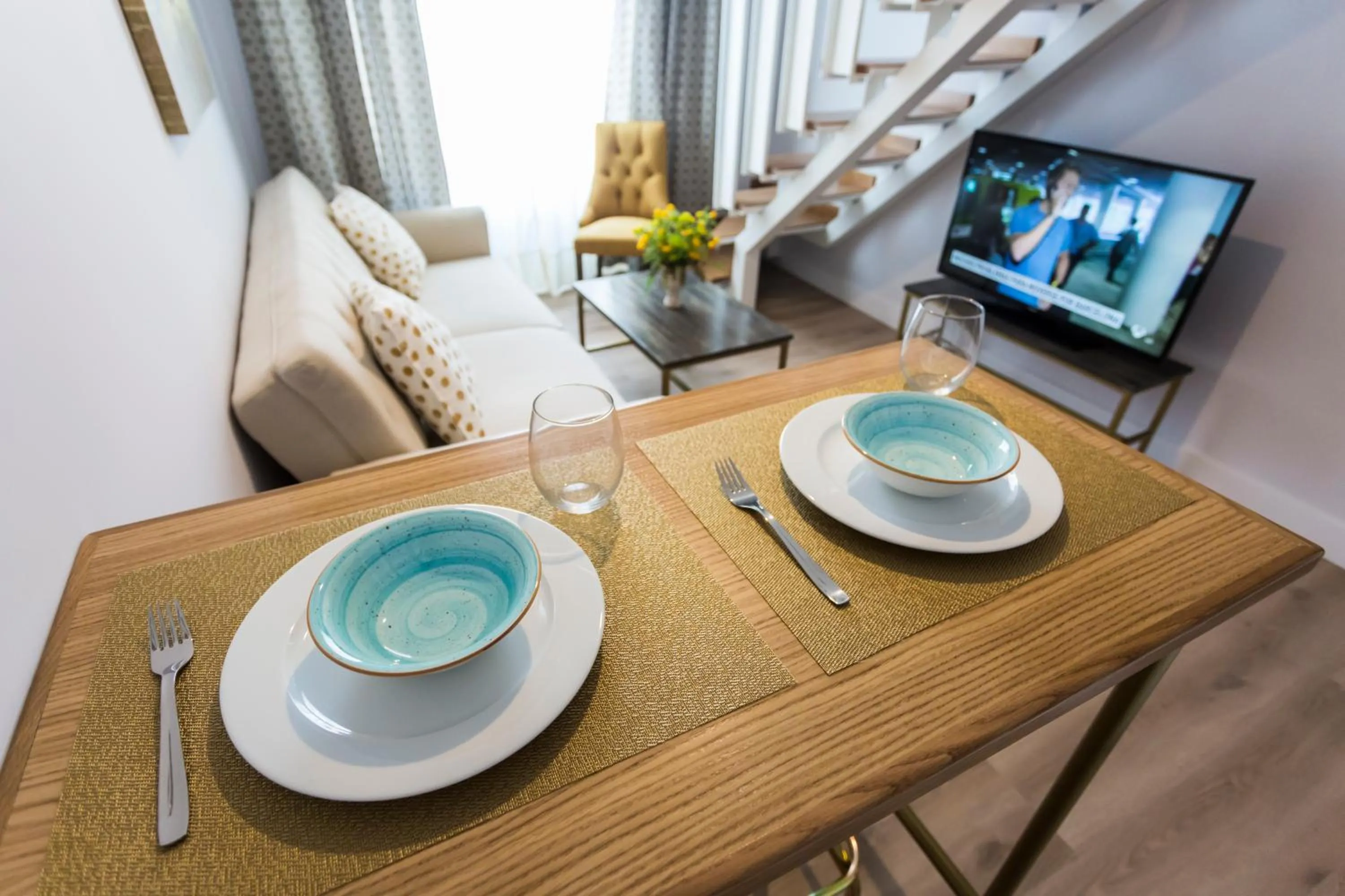 Living room in Casa de la Merced Suites