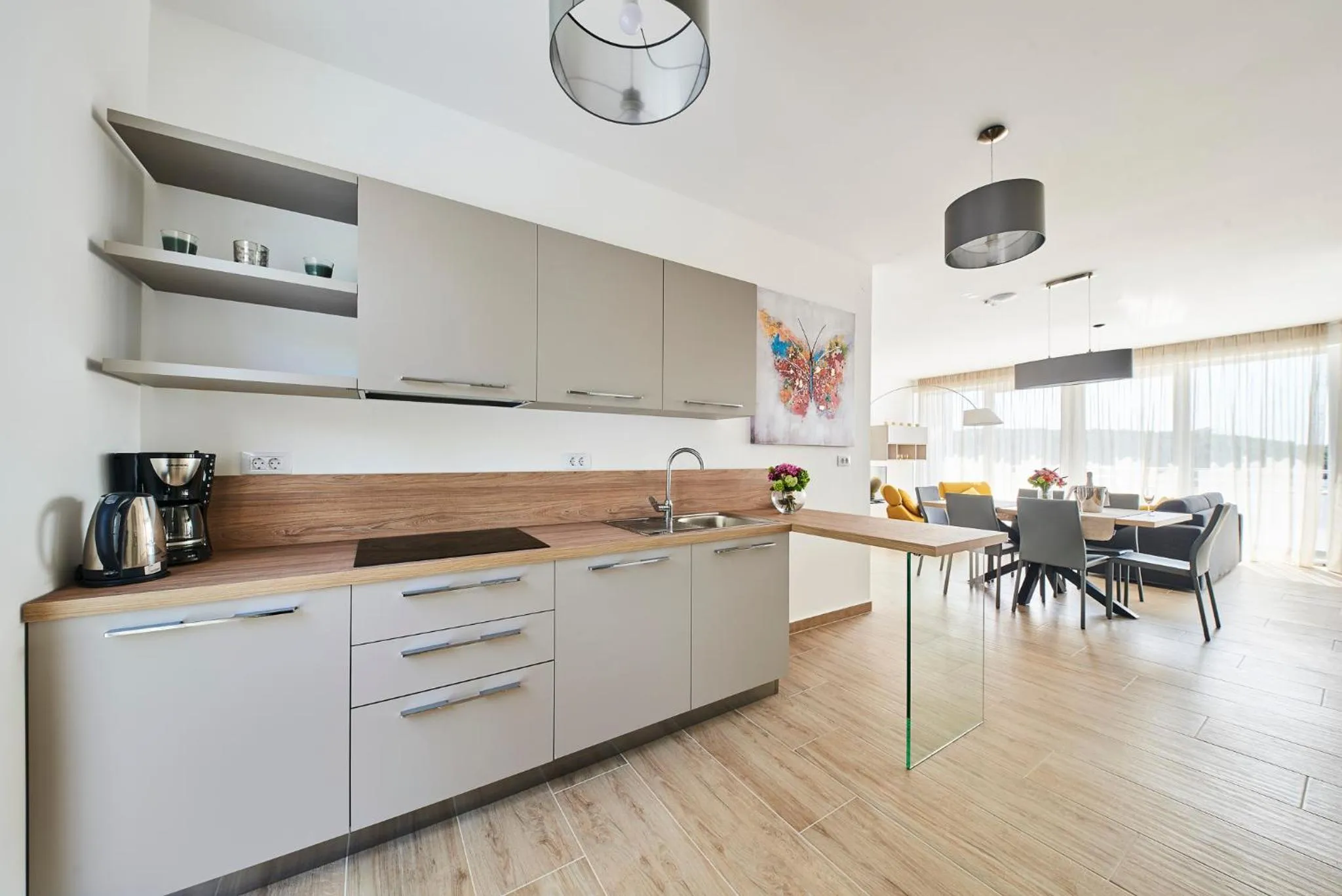 Kitchen or kitchenette in Ribarska Koliba Resort