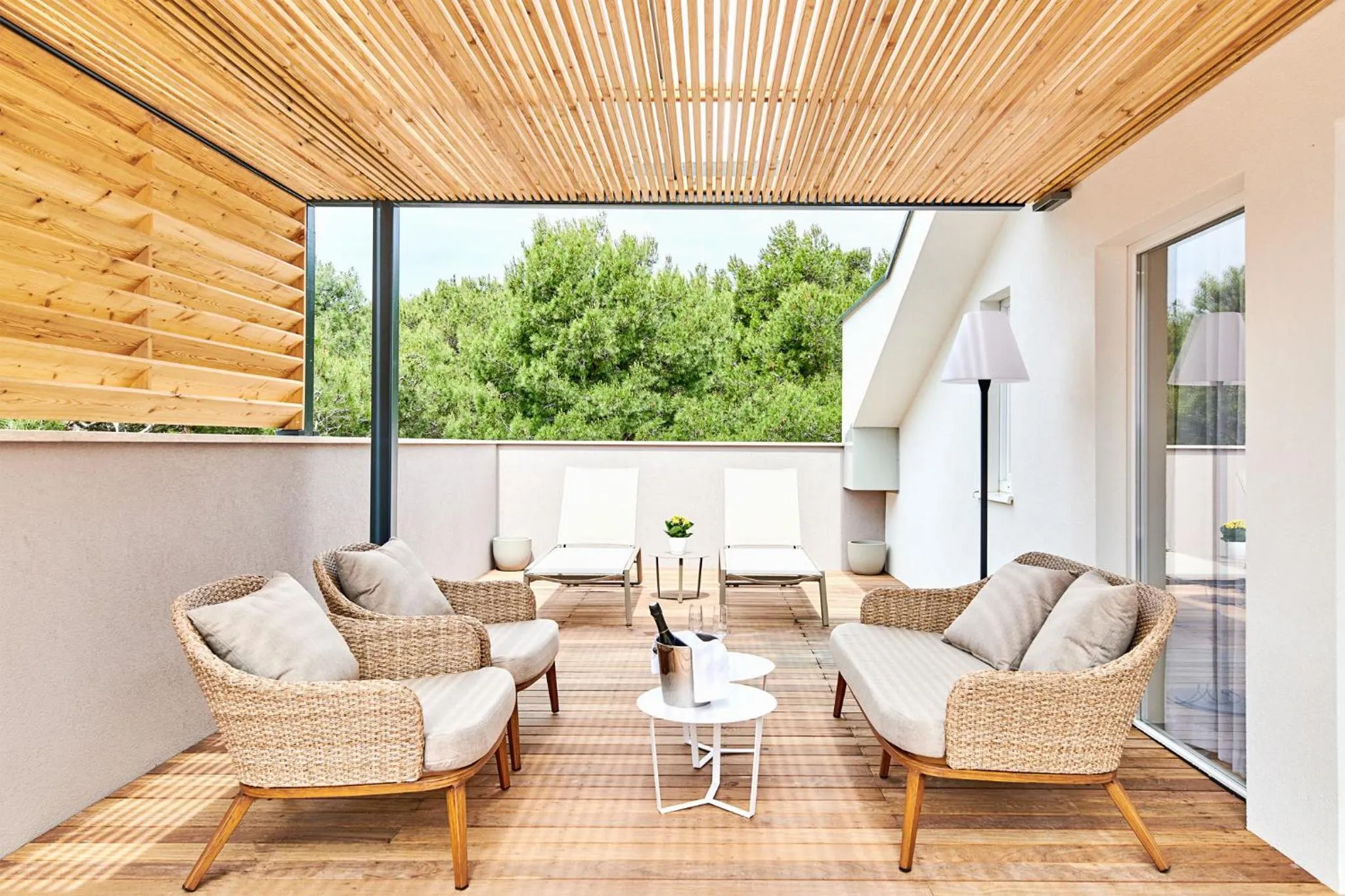 Balcony/Terrace in Ribarska Koliba Resort