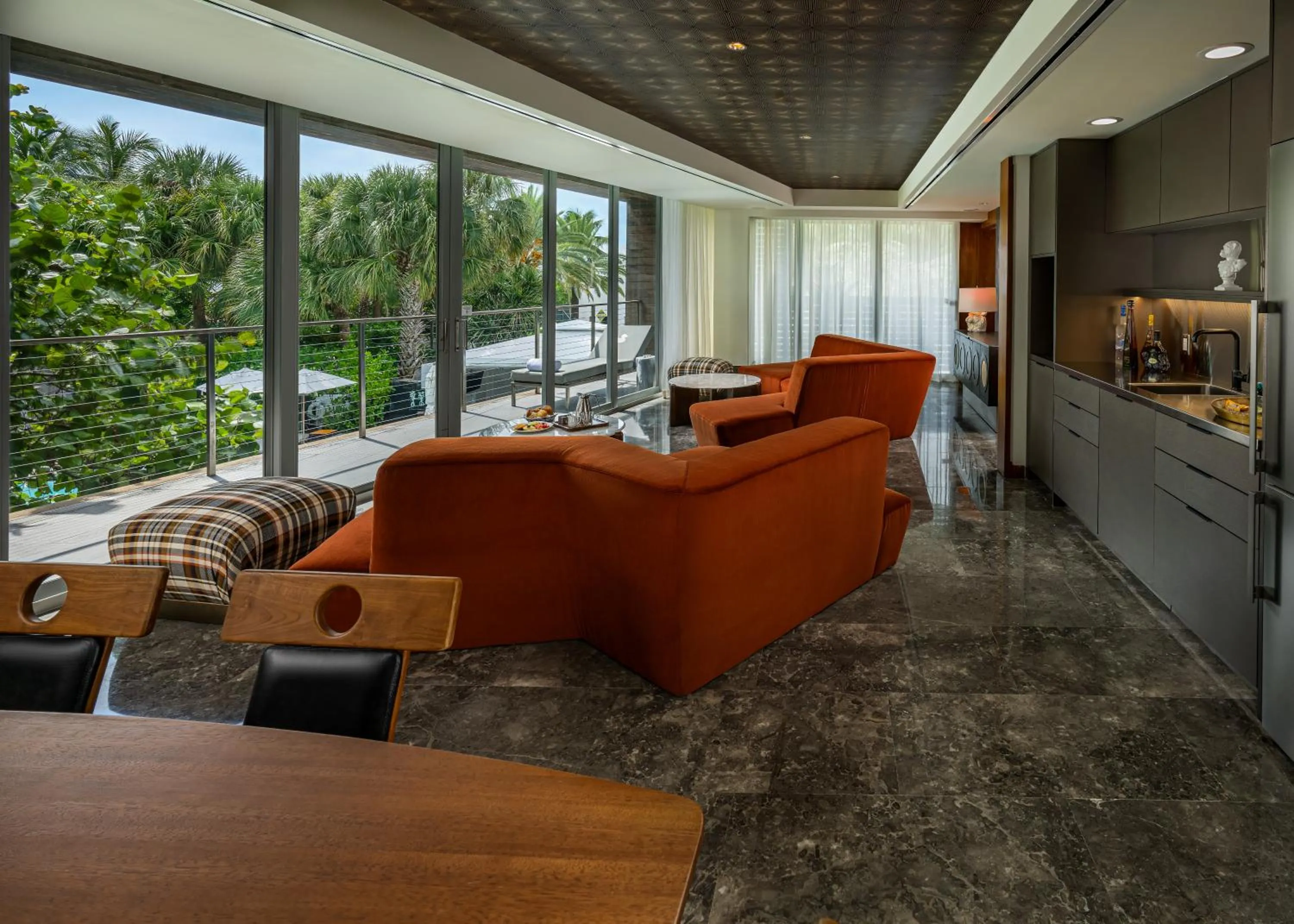 Living room in SLS South Beach