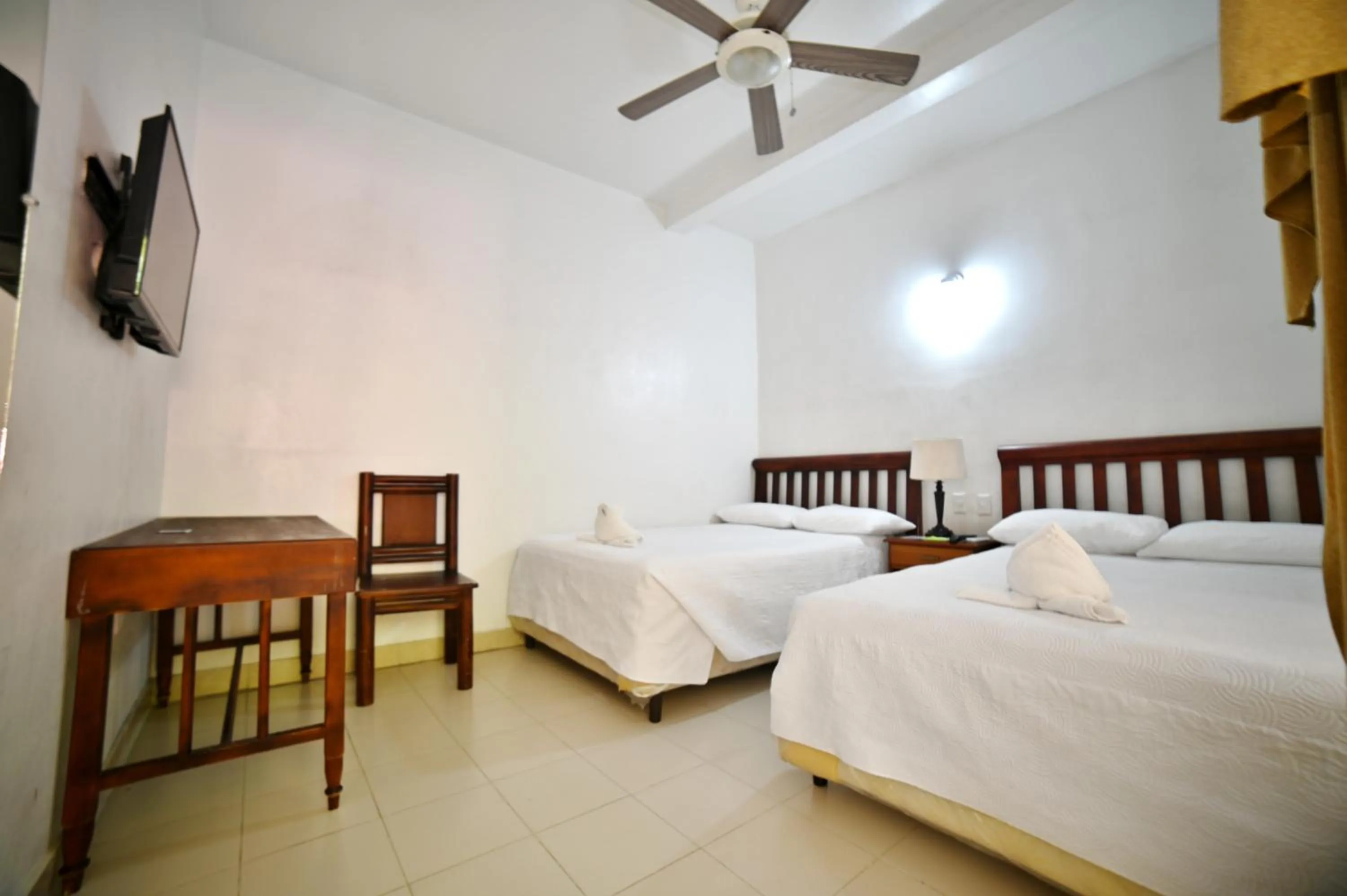 Bed in Hotel Peten