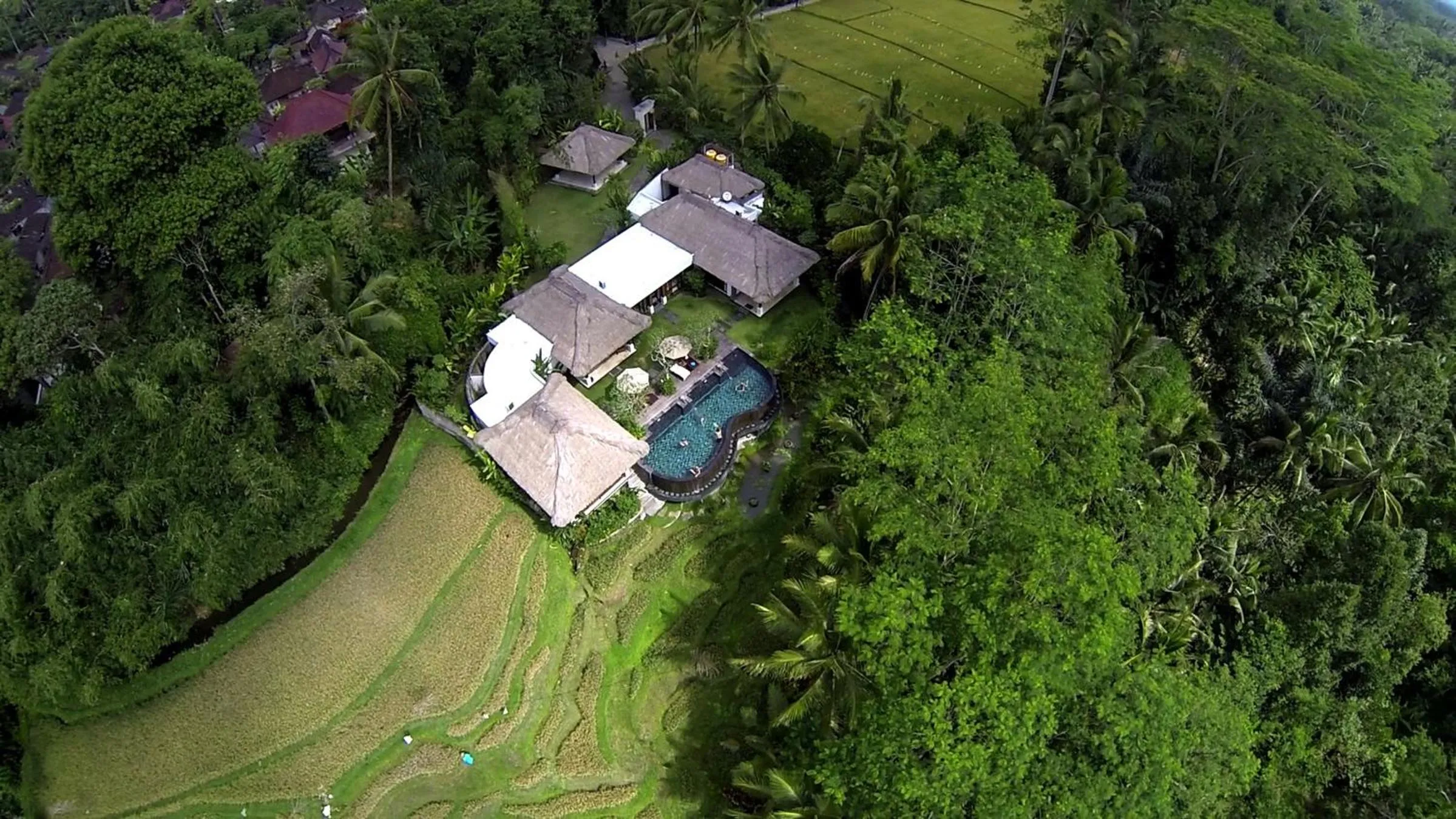 Bird's eye view in Villa Amrita