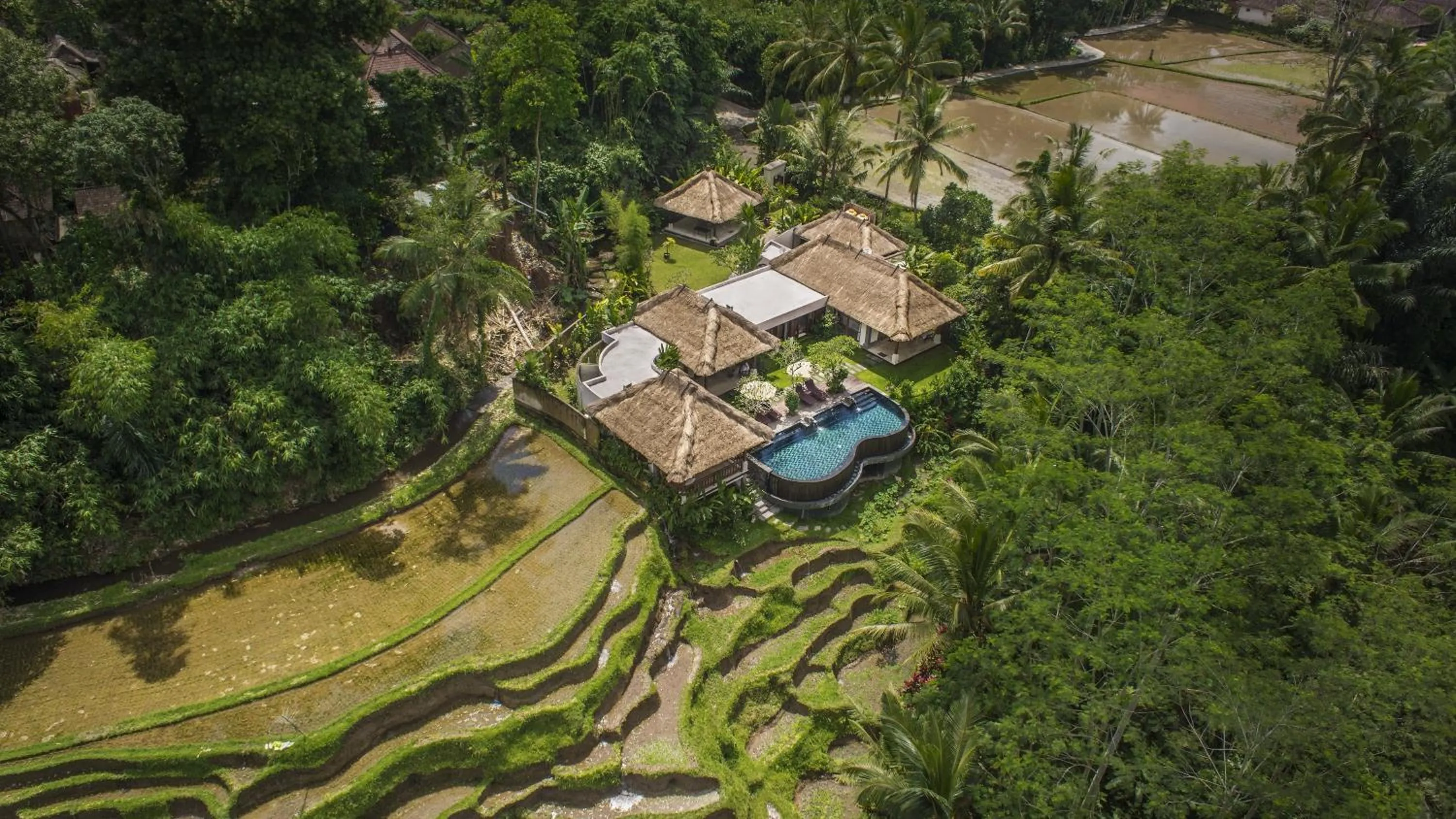 Bird's eye view in Villa Amrita