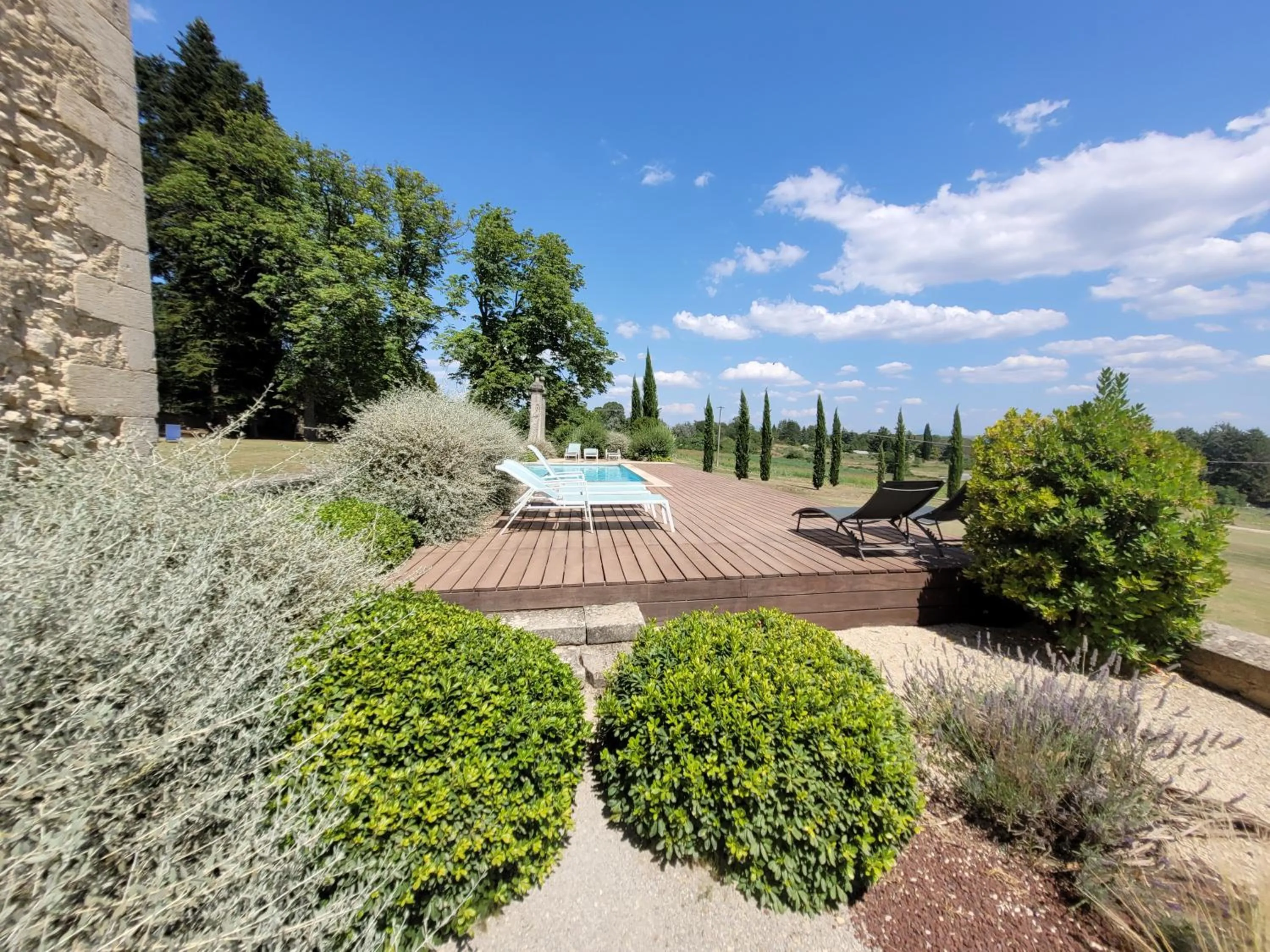 Garden view in la bastide de l'adrech