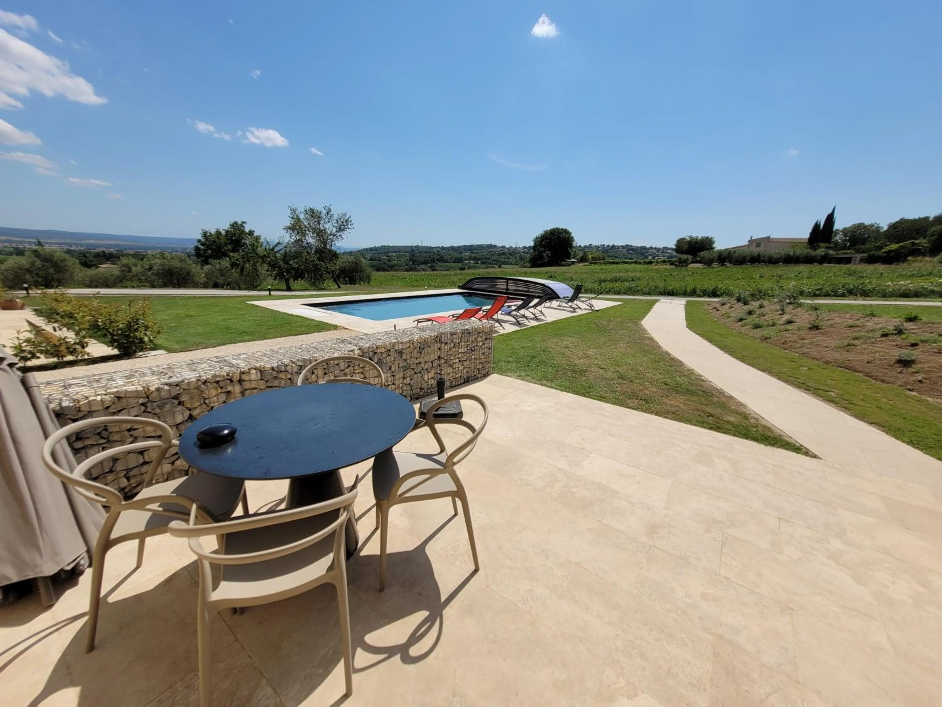 Garden view in la bastide de l'adrech