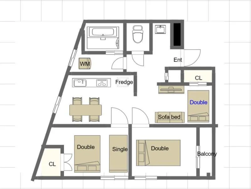 Floor plan in H-Nishikamata ColorBee House