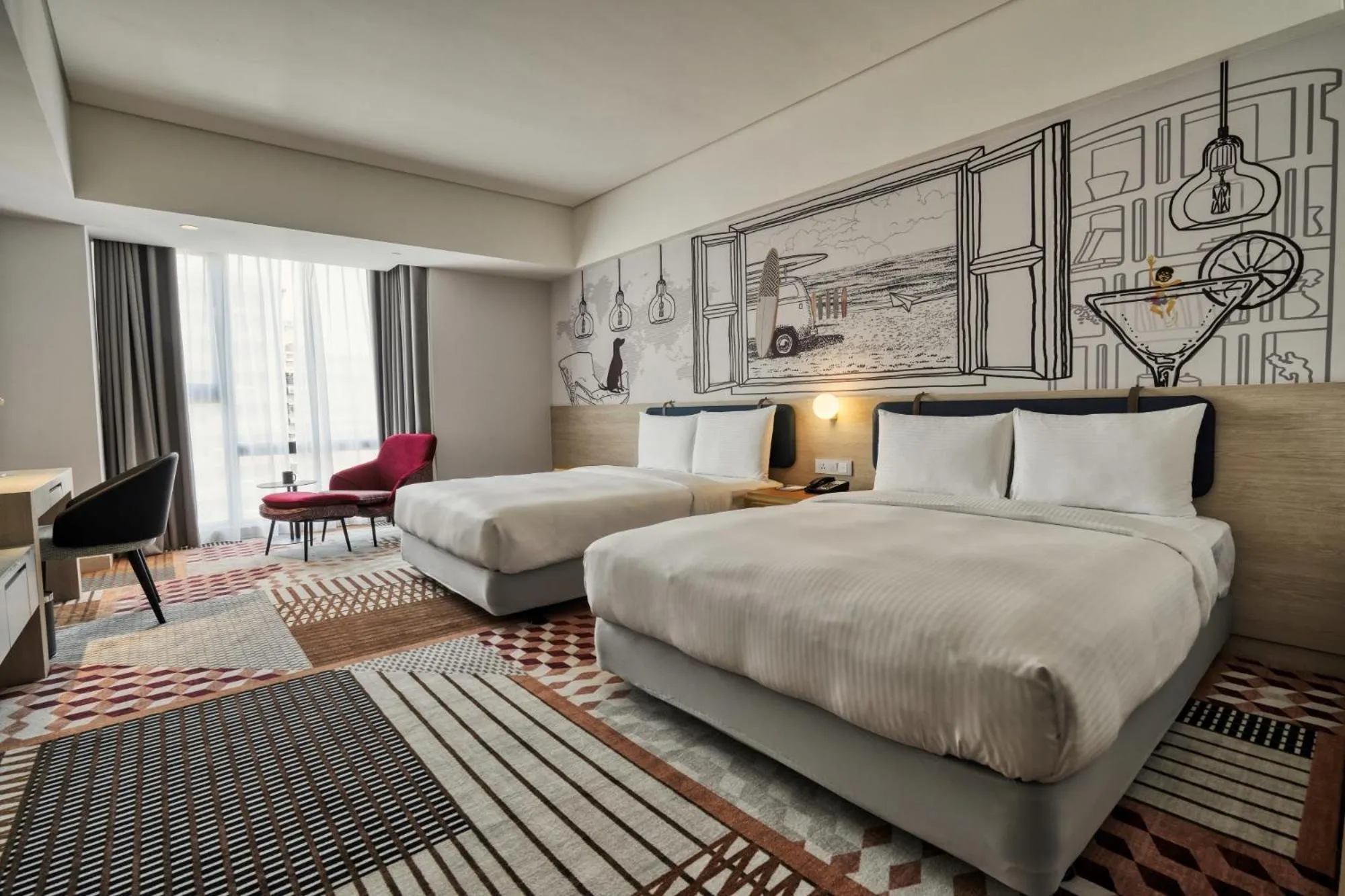 Photo of the whole room, Bed in Two Tails Hotel Luzhou