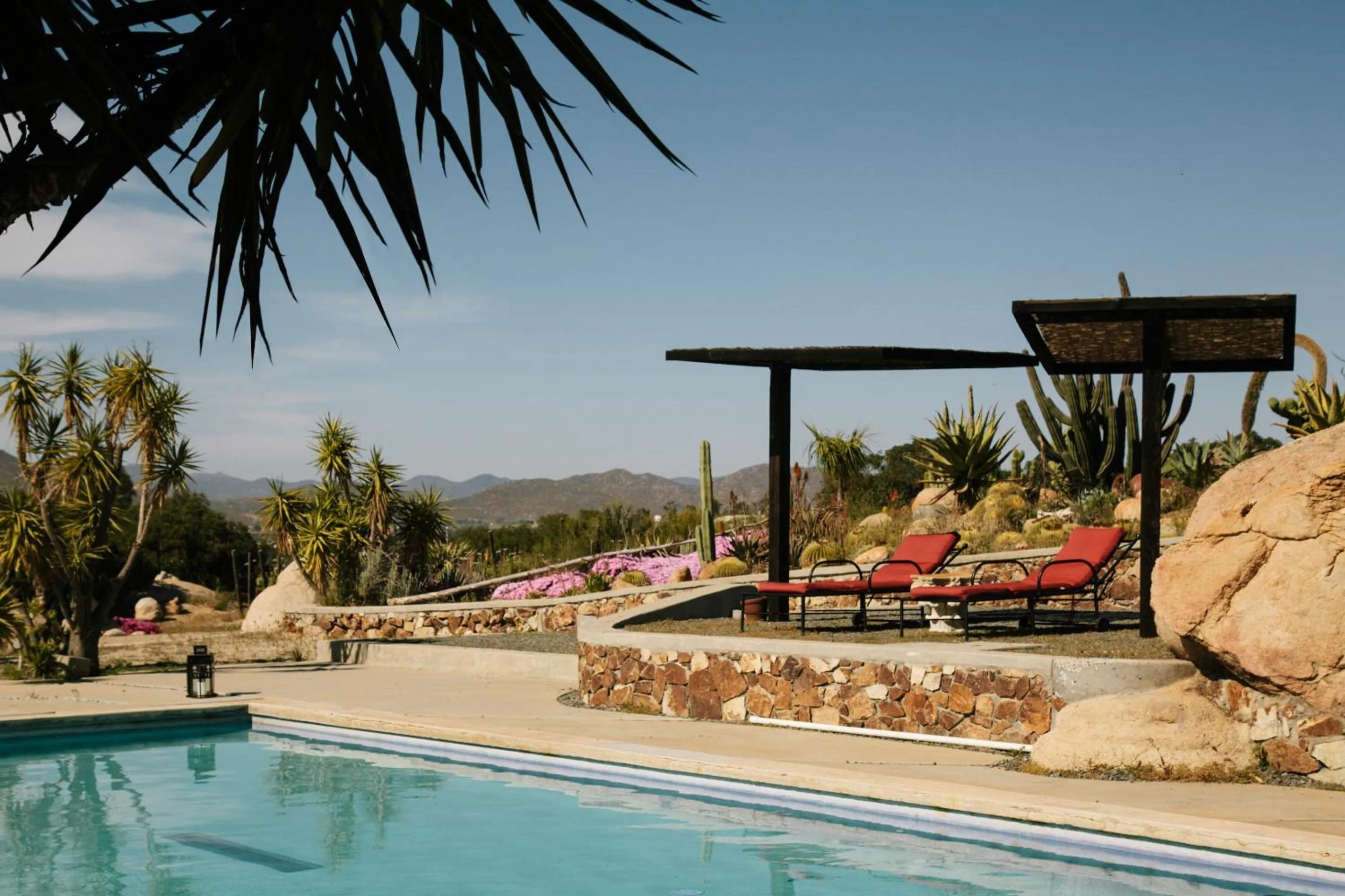 Pool view in La Villa del Valle