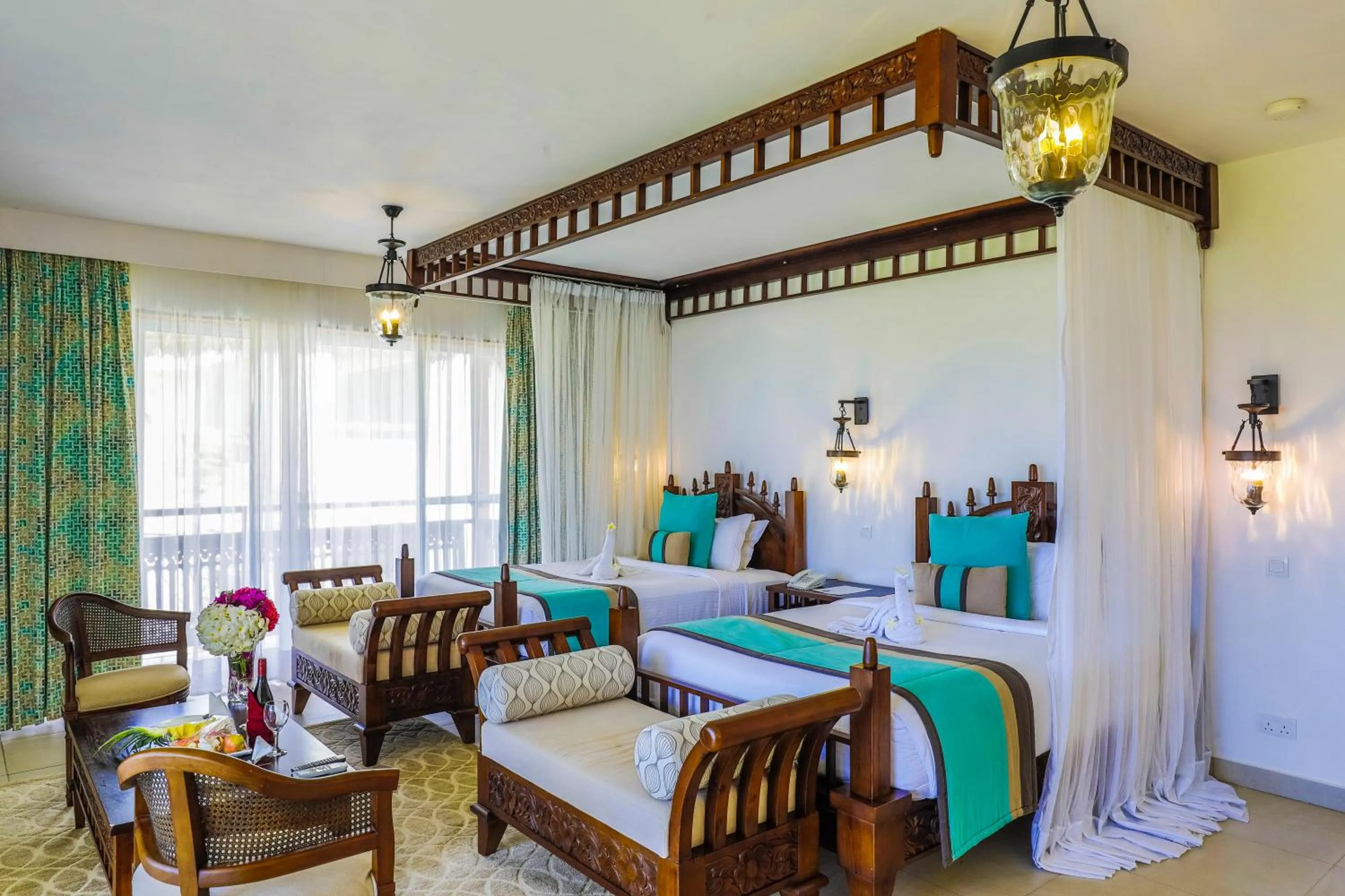 Living room, Bed in Royal Zanzibar Beach Resort