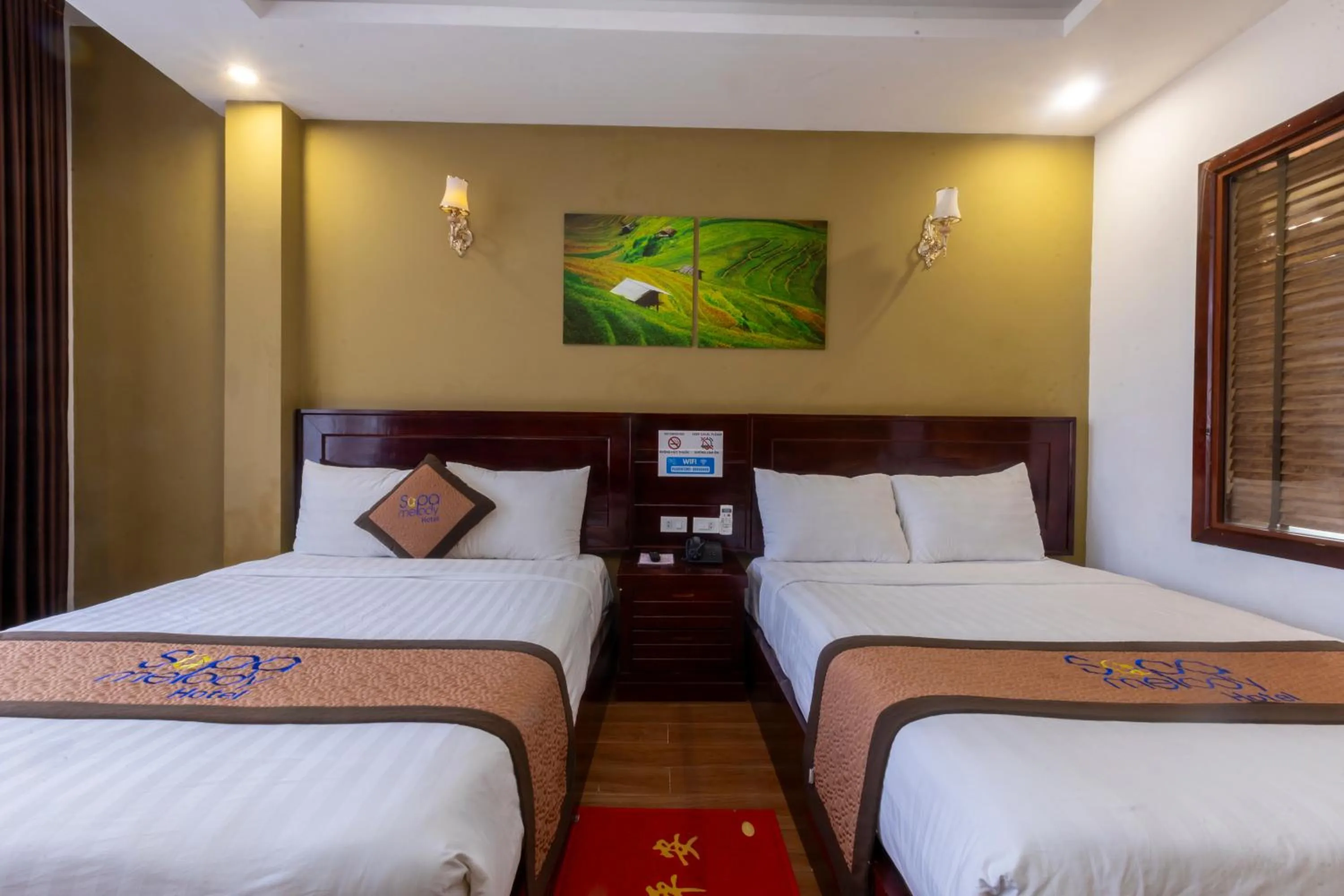 Bed in Sapa Melody Hotel