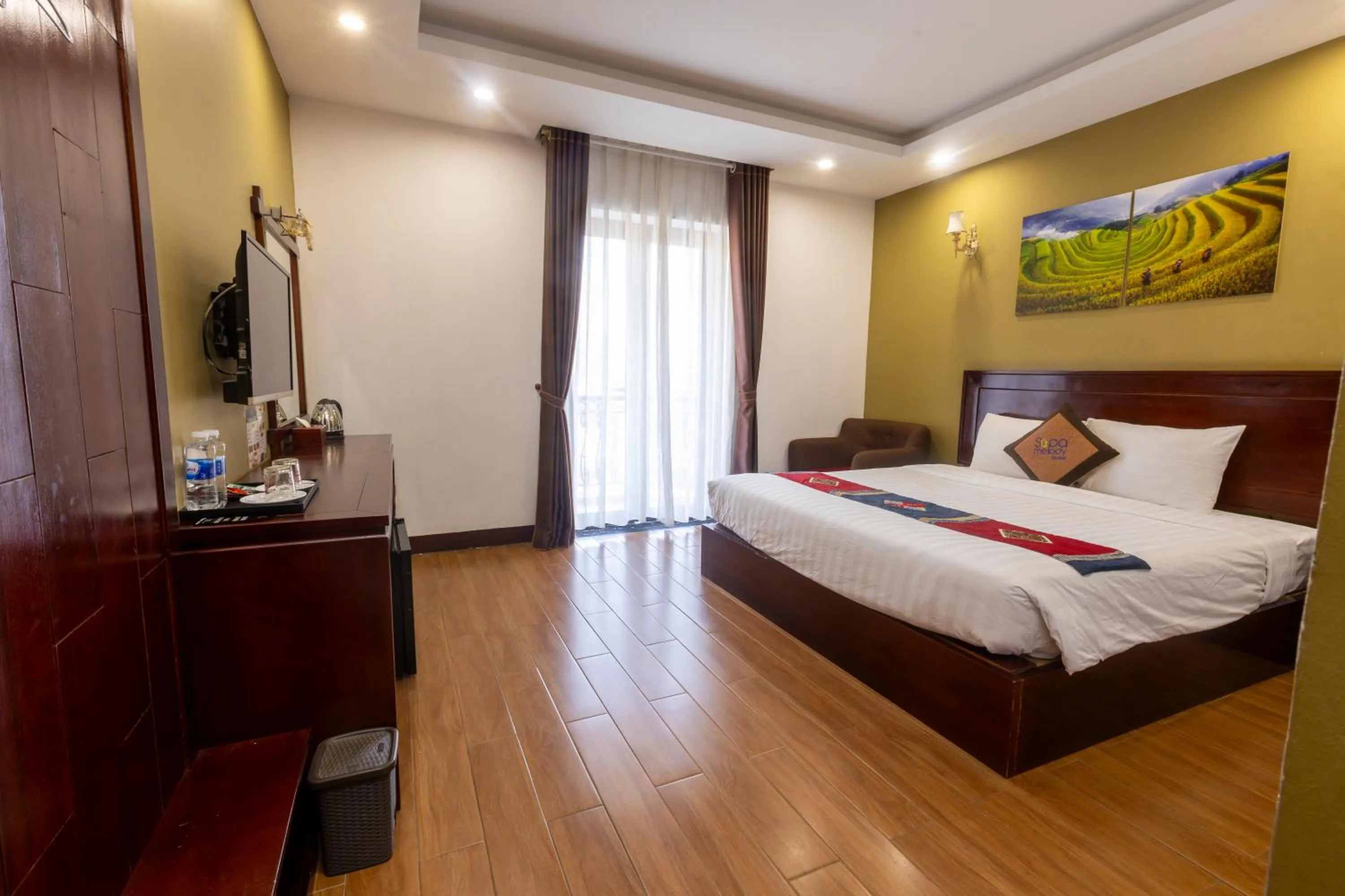 Bed in Sapa Melody Hotel