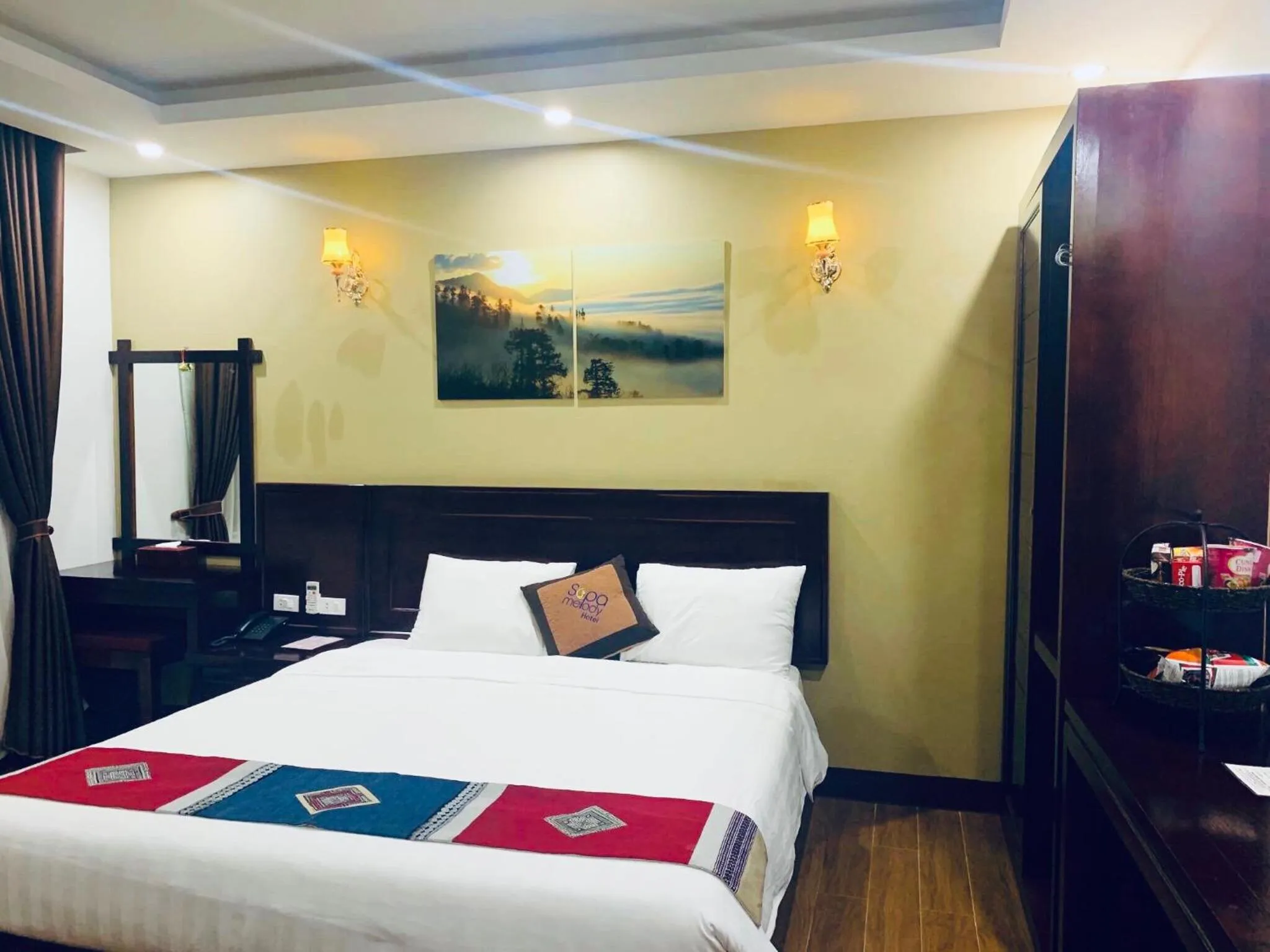 Bed in Sapa Melody Hotel