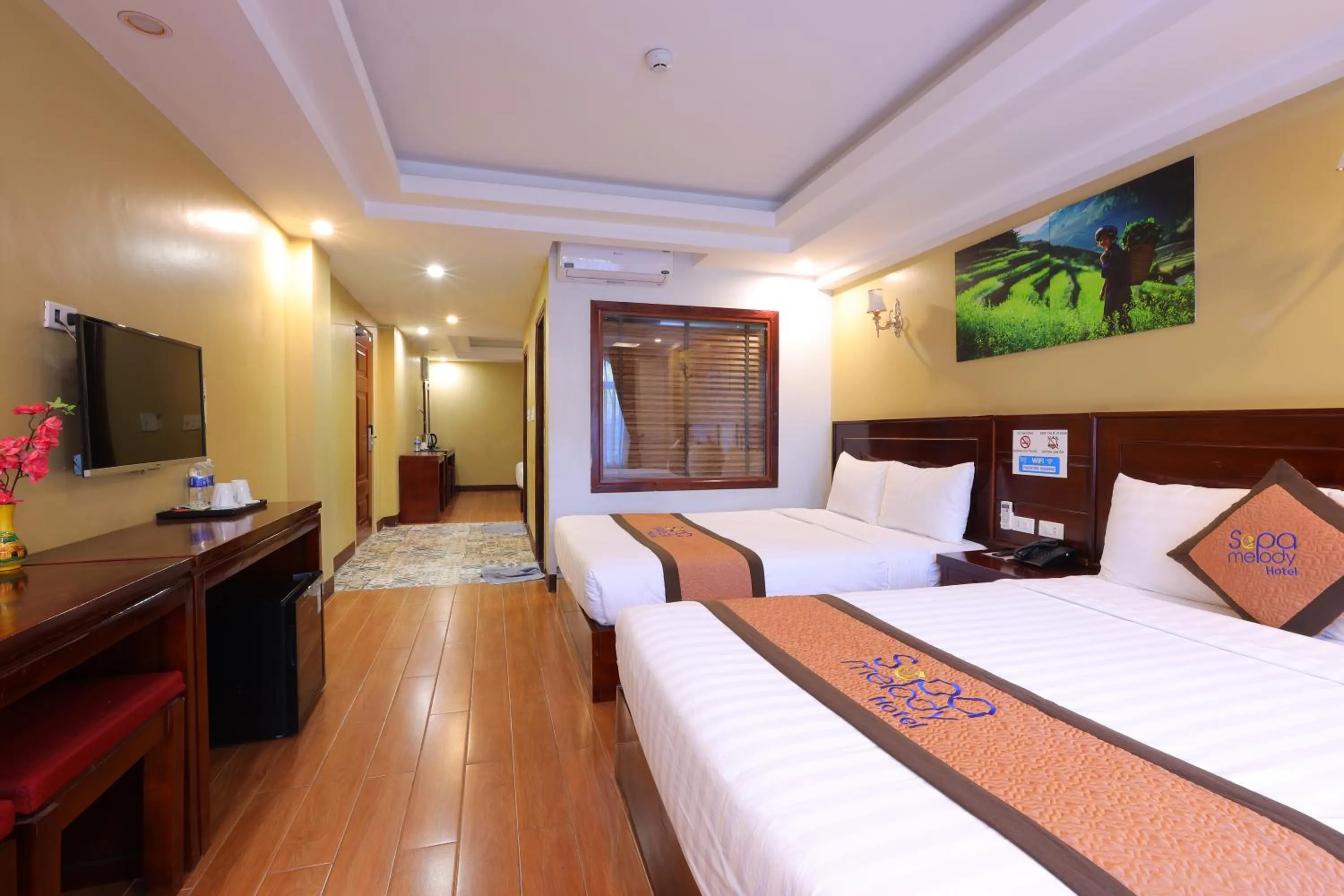 Bed in Sapa Melody Hotel