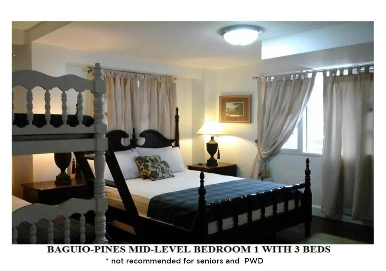 Bed in Agreeable Family Baguio Suites