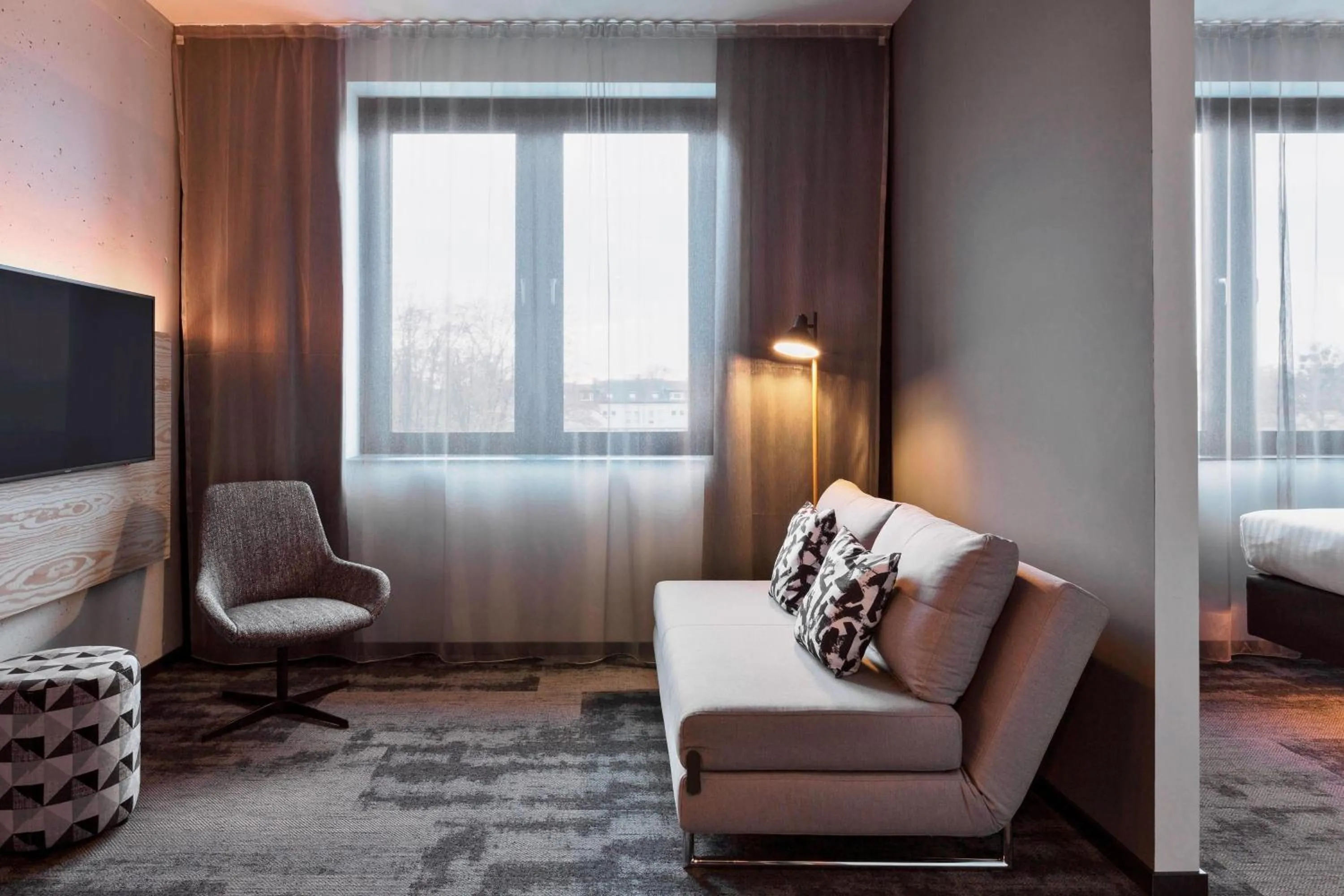 Living room in Moxy Duesseldorf South